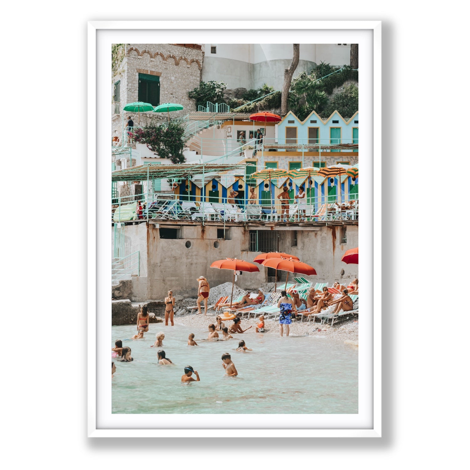 Kaleidoscope fine art print, Capri, Italy, Statement, White Frame · Matboard, Fine Art Print