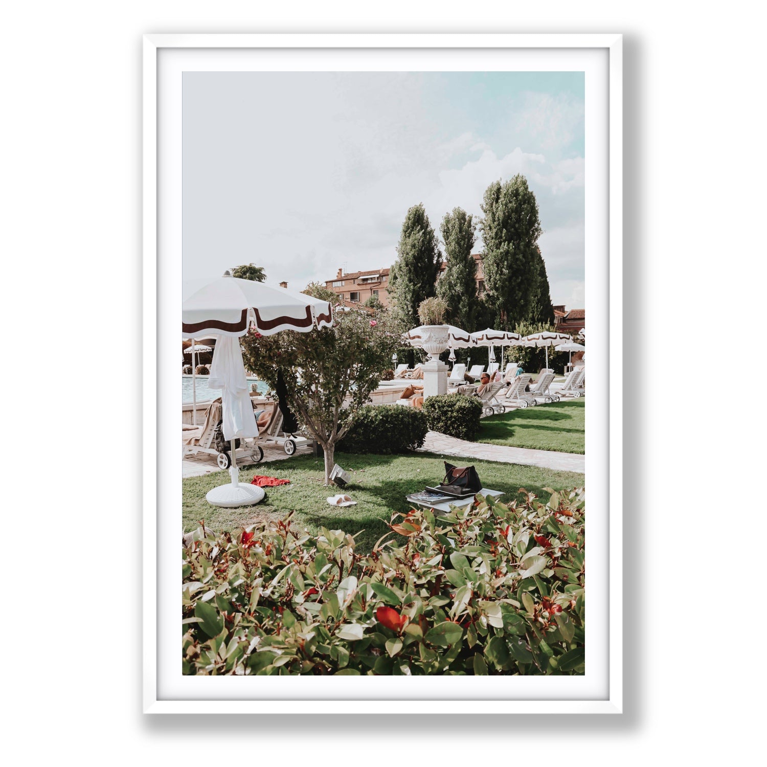 La Serenissima Venice Italian wall art Statement fine art print in white frame with matboard