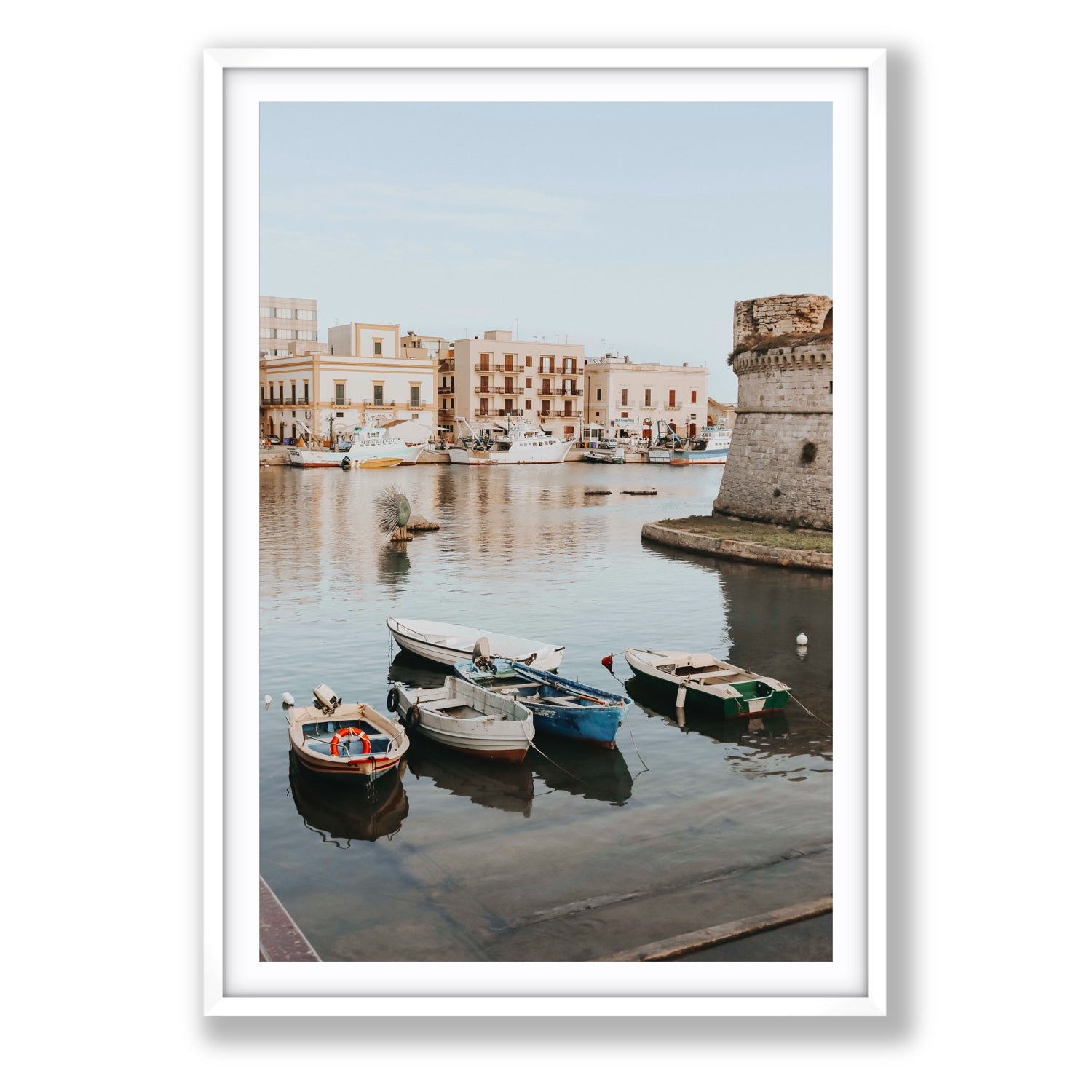 Fishing Legacy fine art print, Puglia, Italy, Statement, White Frame · Matboard, Fine Art Print