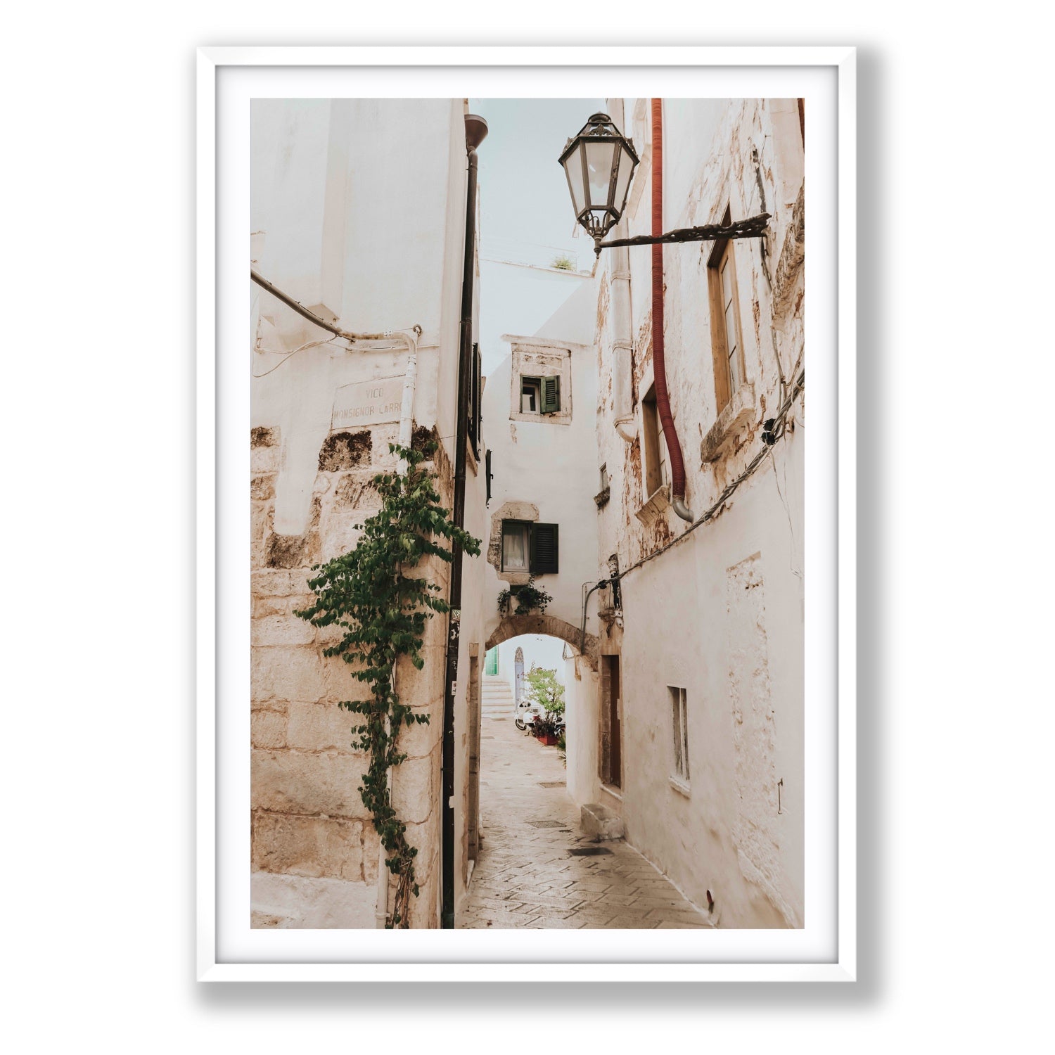 Labyrinth Lanes fine art print, Puglia, Italy, Statement, White Frame · Matboard, Fine Art Print