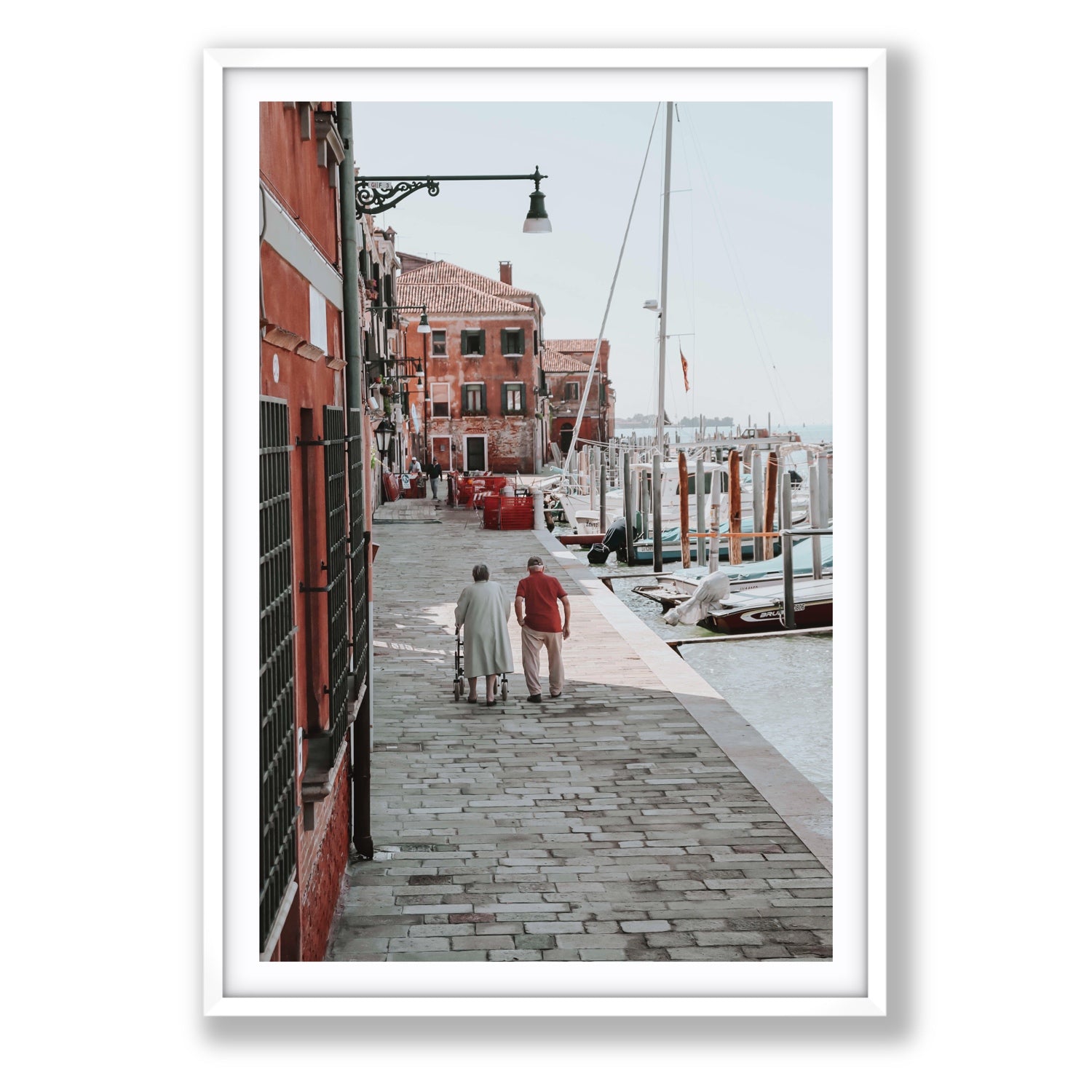 OG Casanova Venice Italian wall art Statement fine art print in white frame with matboard