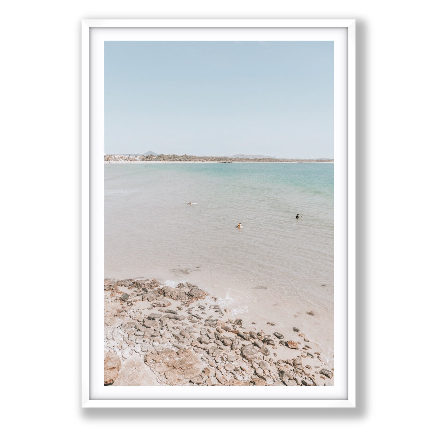Sweet Serotonin fine art print, Noosa, Australia, coastal scenes artwork, Statement, White Frame · Matboard, Fine Art Print