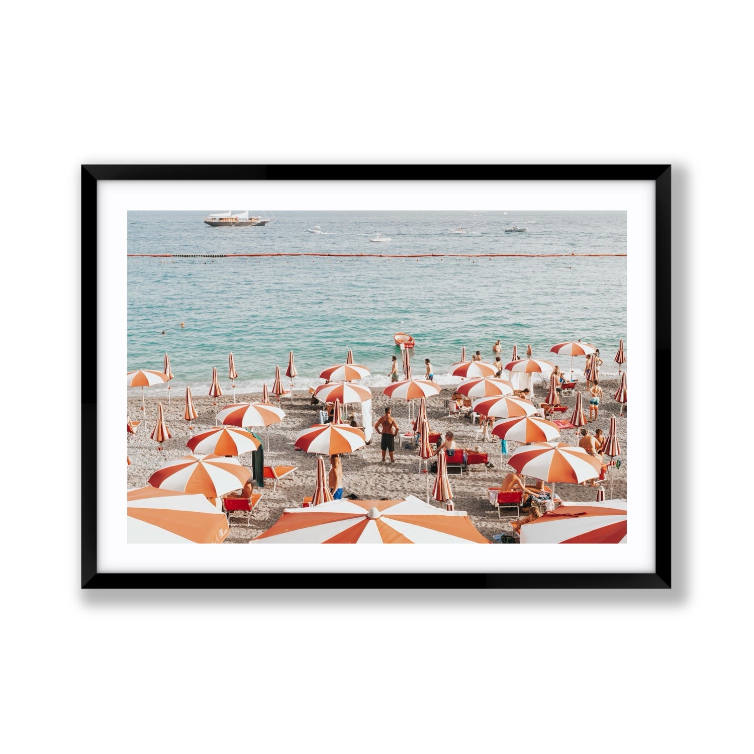 That's Amore Amalfi Mediterranean wall art Giant fine art print in black frame with matboard