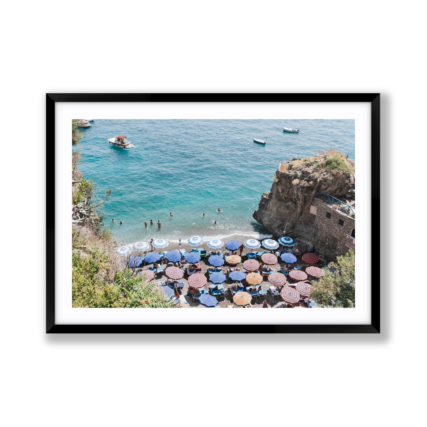 The Cove fine art print, Positano, Italy, Giant, Black Frame · Matboard, Fine Art Print