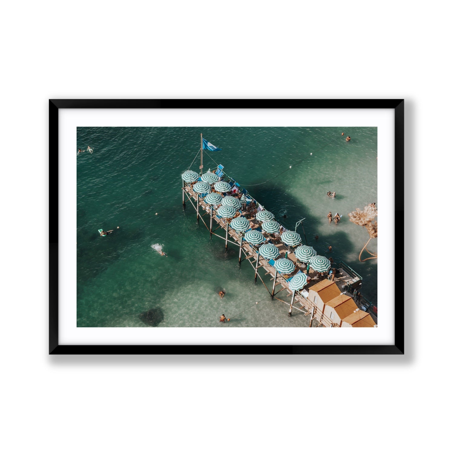 Sorrento Shangri La Sorrento coastal Italian wall art Giant fine art print in black frame with matboard