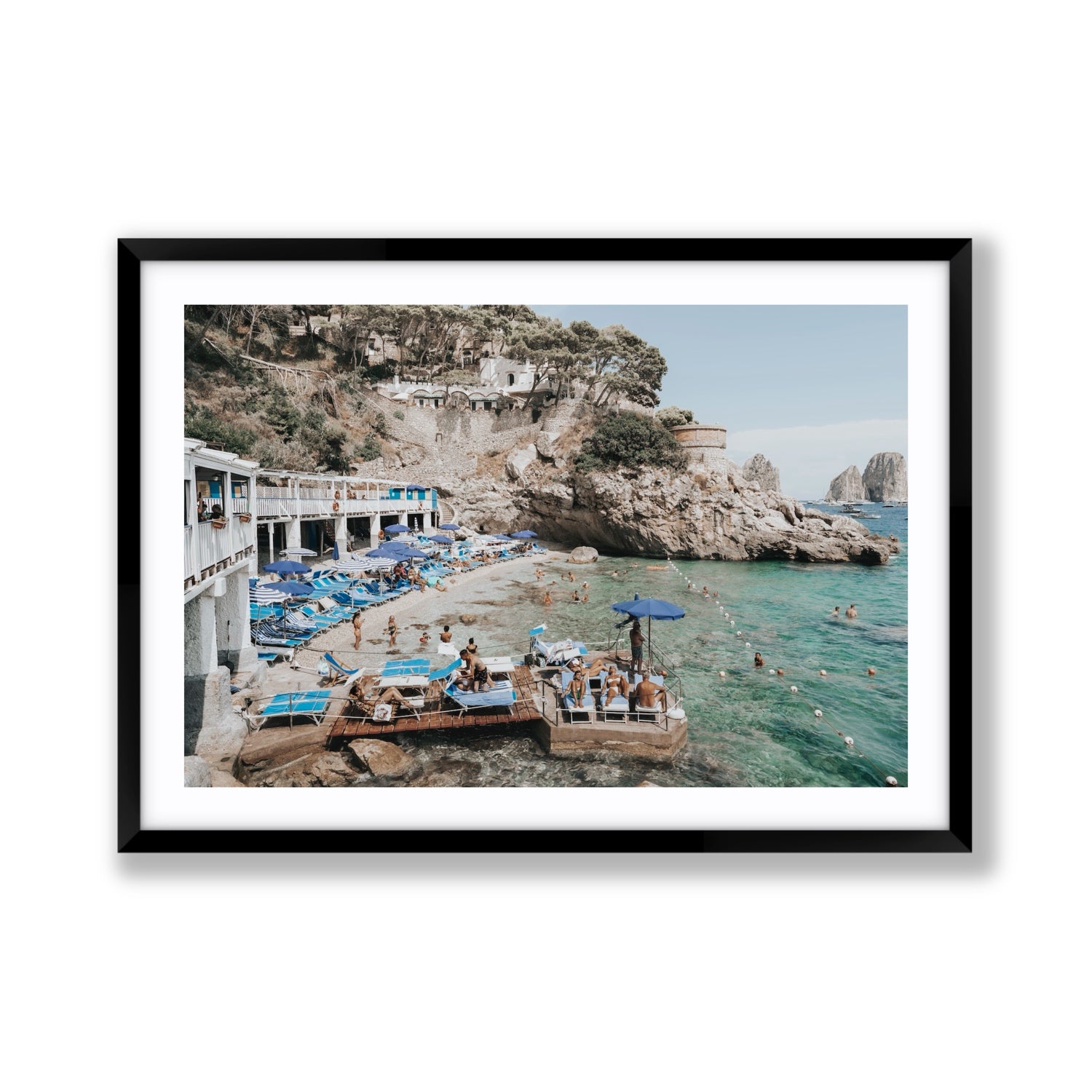 Vita Bella fine art print, Capri, Italy, Giant, Black Frame · Matboard, Fine Art Print