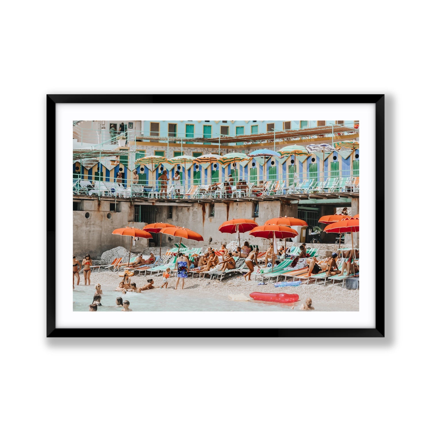 Umbrella Fiesta fine art print, Capri, Italy, Giant, Black Frame · Matboard, Fine Art Print