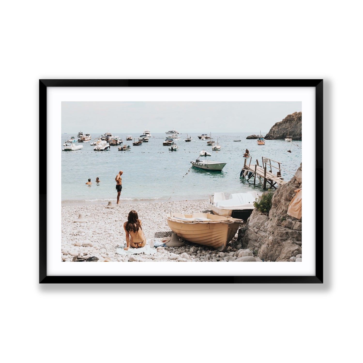L'Osservatore Nerano wall art Giant fine art print in black frame with matboard