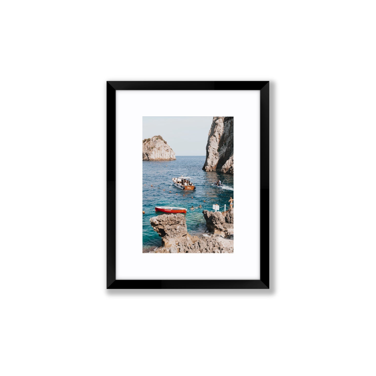 Set Sail fine art print, Capri, Italy, Small, Black Frame · Matboard, Fine Art Print