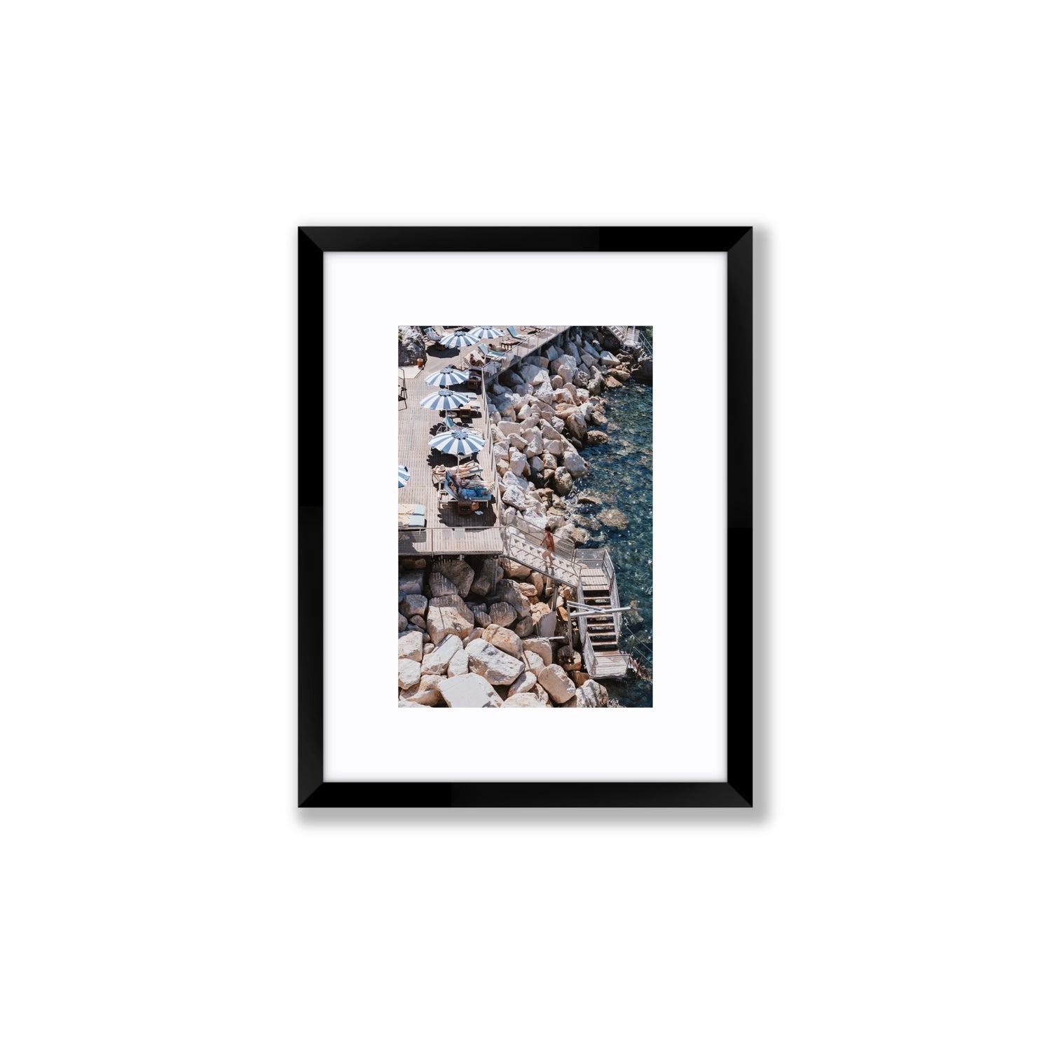 Life On The Shore fine art print, Ischia, Italy, Small, Black Frame · Matboard, Fine Art Print