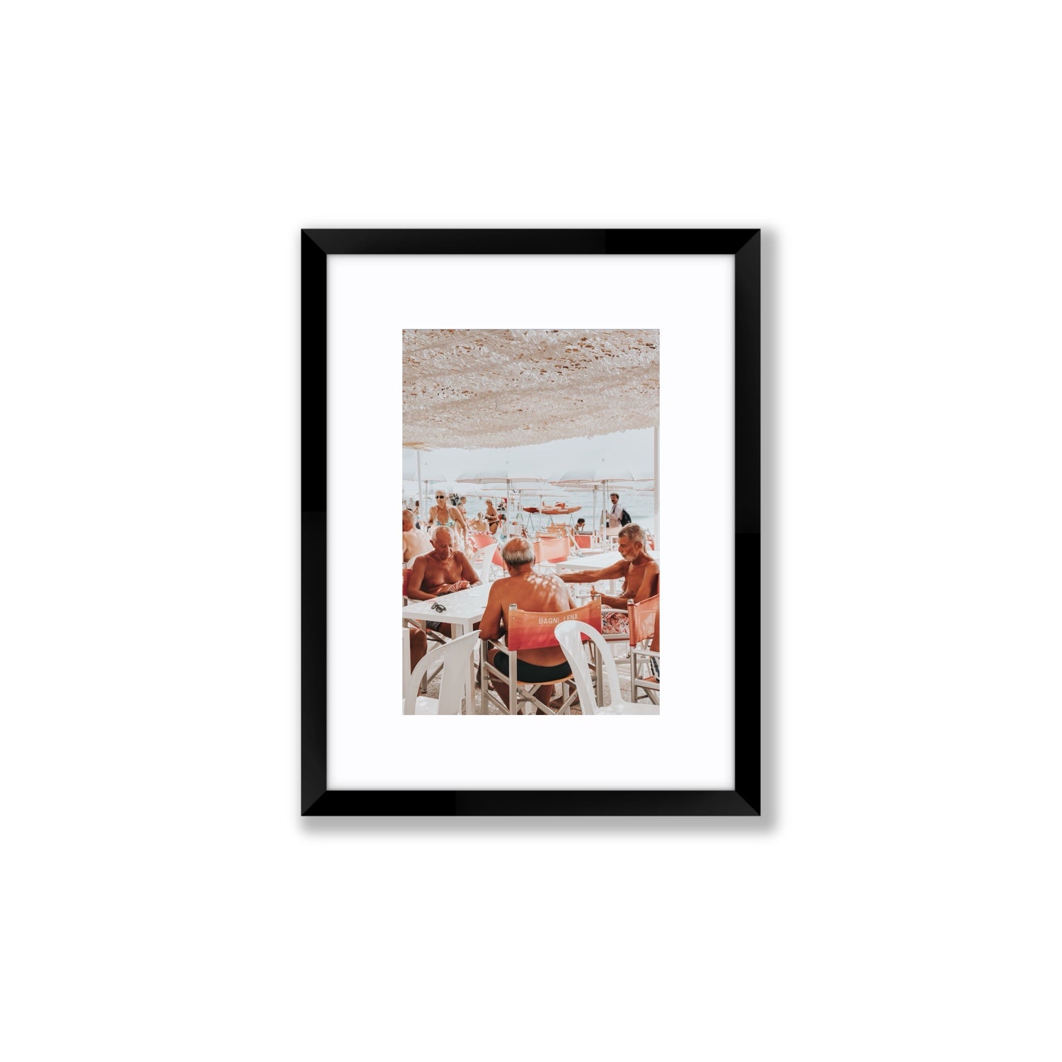 The Players fine art print, Alassio, Italy, Small, Black Frame · Matboard, Fine Art Print