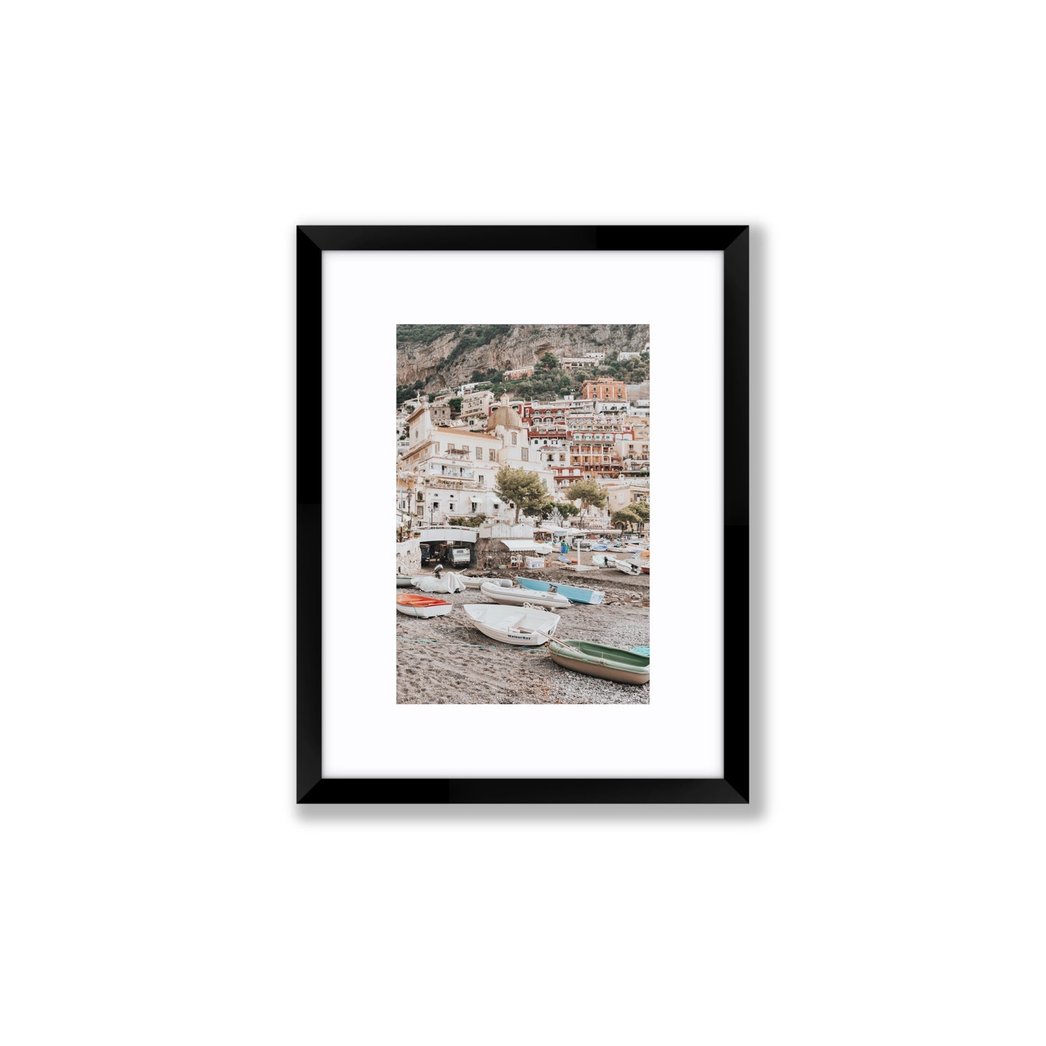 A Memory To Treasure fine art print, Positano, Italy, Small, Black Frame · Matboard, Fine Art Print