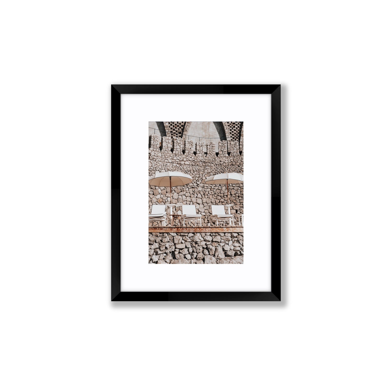 Pietra Amalfitana fine art print, Amalfi, Italy, luxury escapes artwork, Small, Black Frame · Matboard, Fine Art Print