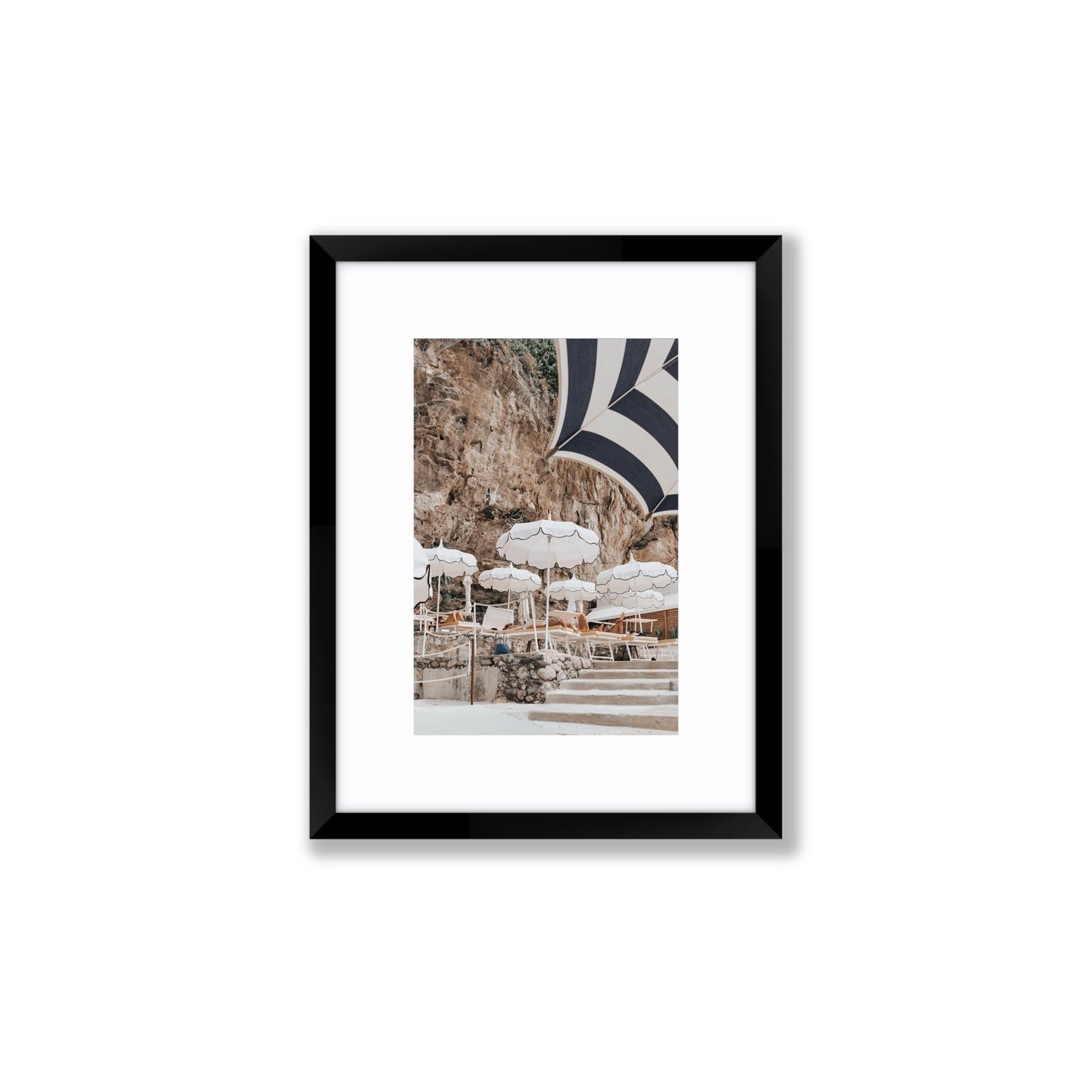 Rocky Refuge fine art print, Positano, Italy, Small, Black Frame · Matboard, Fine Art Print