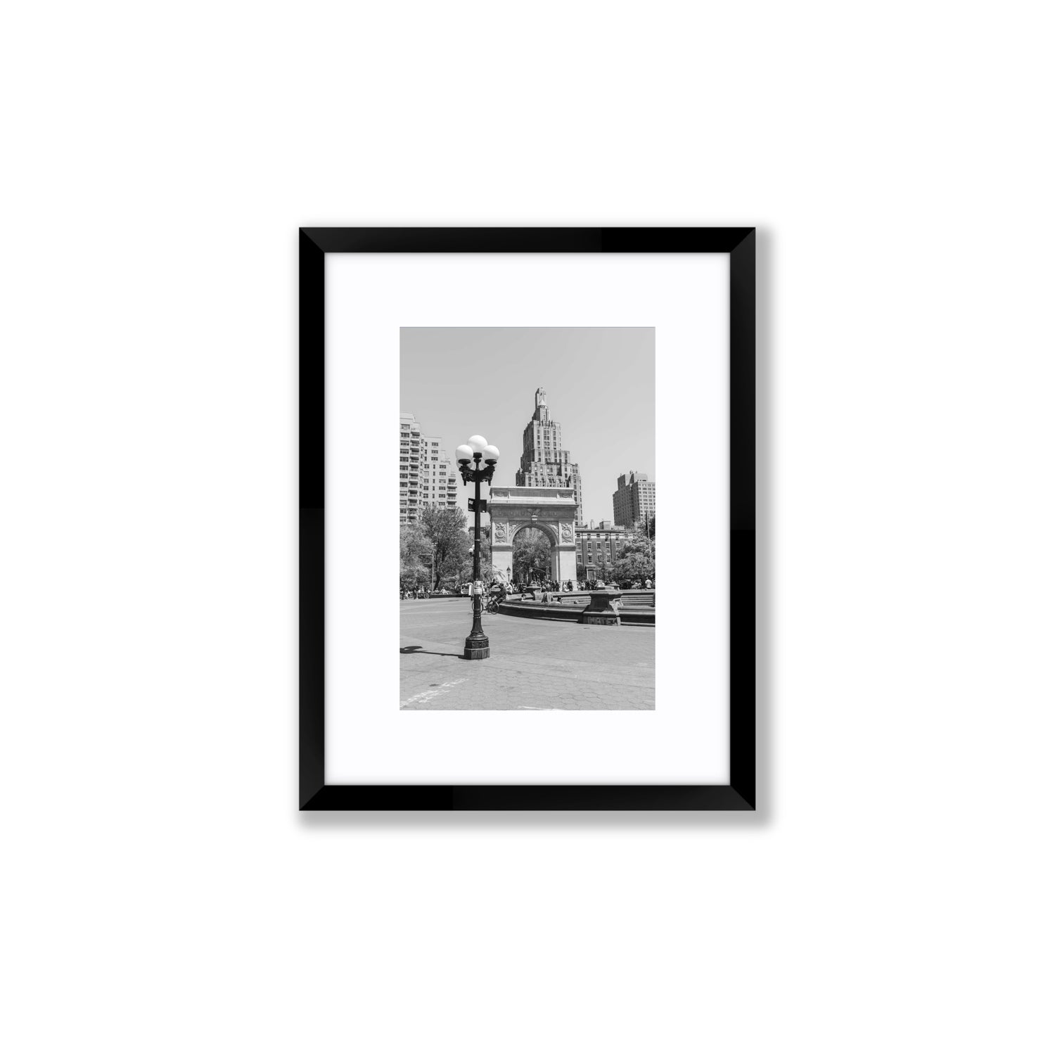 Pole Position New York NYC Black & White wall art Small fine art print in black frame with matboard