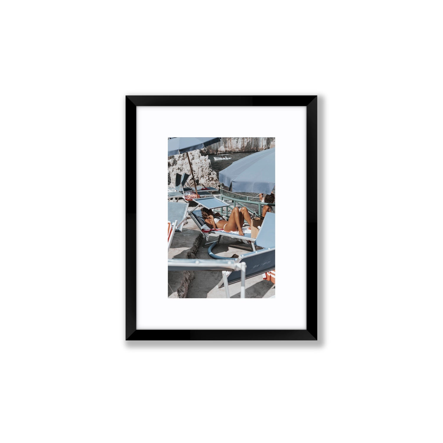 Beach Babe fine art print, Capri, Italy, Small, Black Frame · Matboard, Fine Art Print