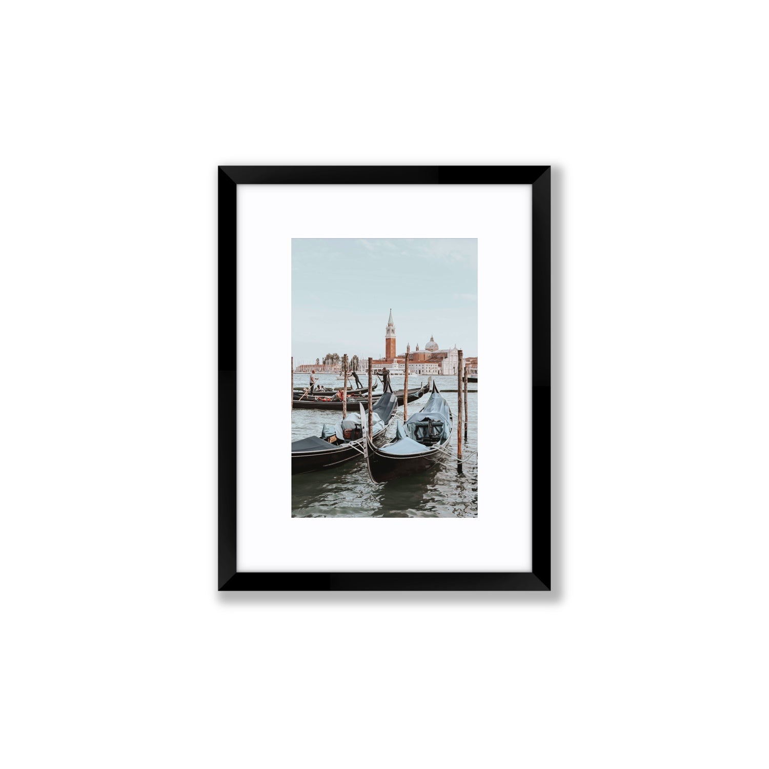 Italian Commute Venice Italian Mediterranean decor wall art Small fine art print in black frame with matboard