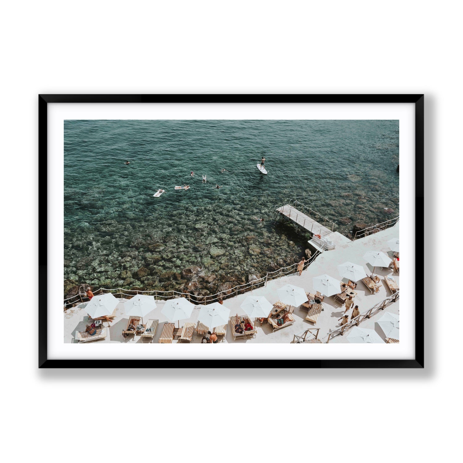 Our Tuscan Dream Tuscany Italian wall art Gallery fine art print in black frame with matboard