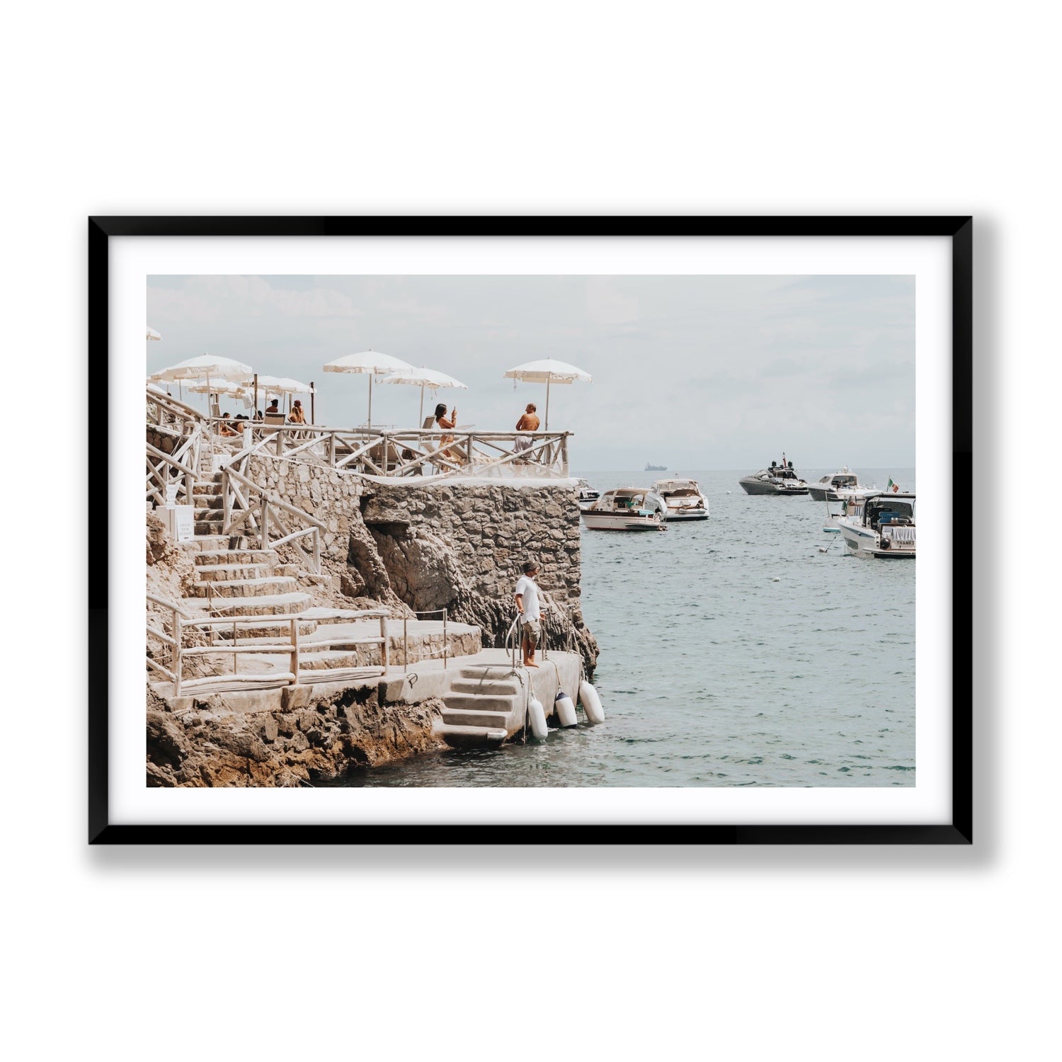 Conca Del Sogno fine art print, Nerano, Italy, Gallery, Black Frame · Matboard, Fine Art Print