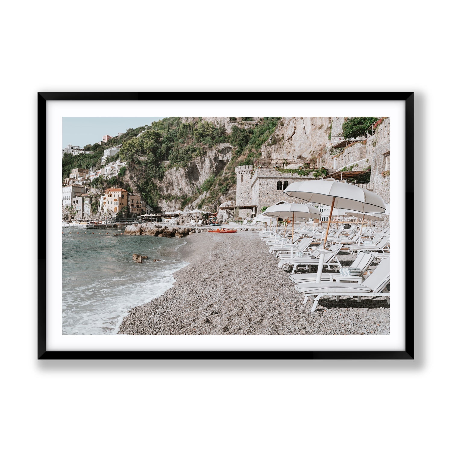 Borgo Santandrea fine art print, Amalfi, Italy, Gallery, Black Frame · Matboard, Fine Art Print