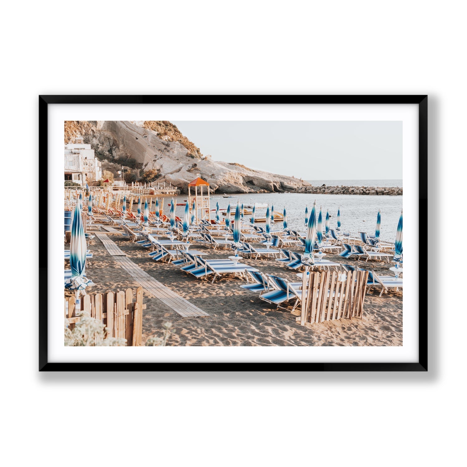 Sandy Daydreams fine art print, Ischia, Italy, Gallery, Black Frame · Matboard, Fine Art Print