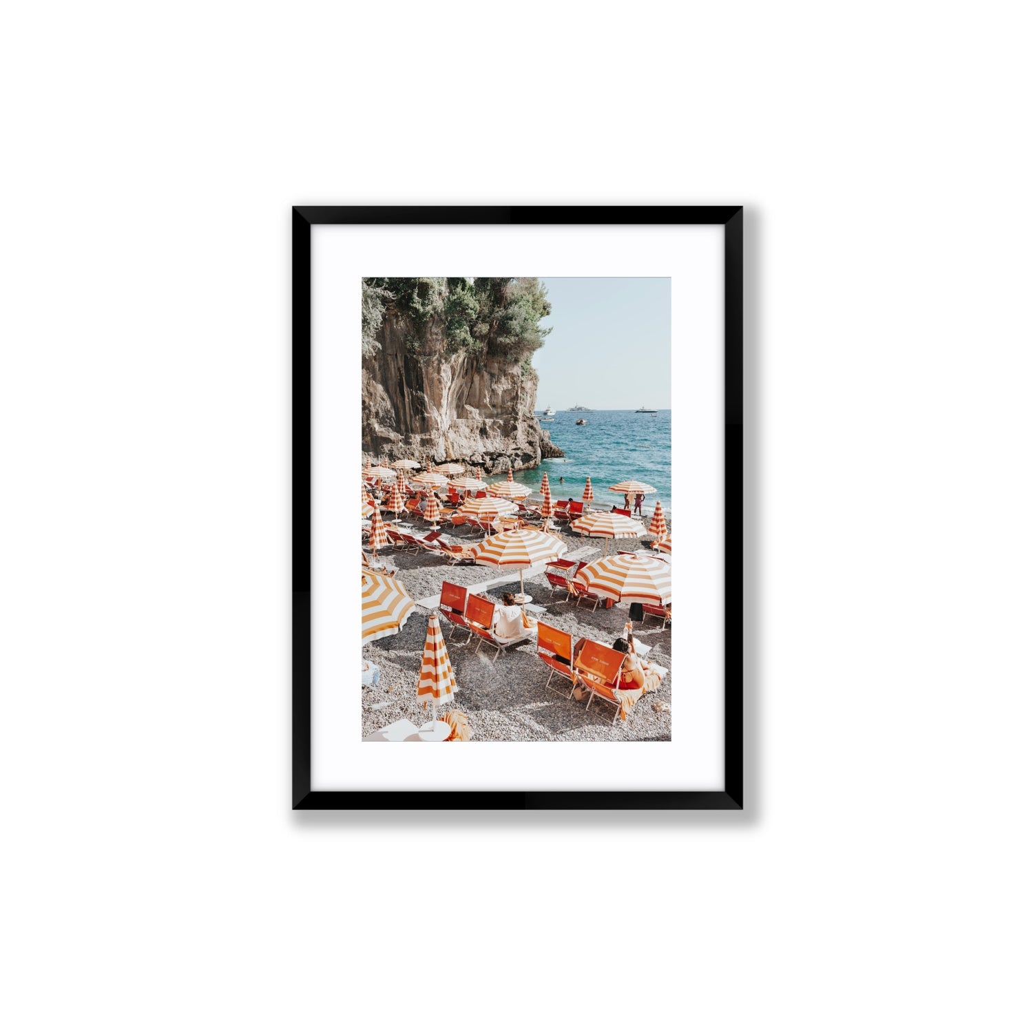 Tangerine Dream fine art print, Positano, Italy, Medium, Black Frame · Matboard, Fine Art Print