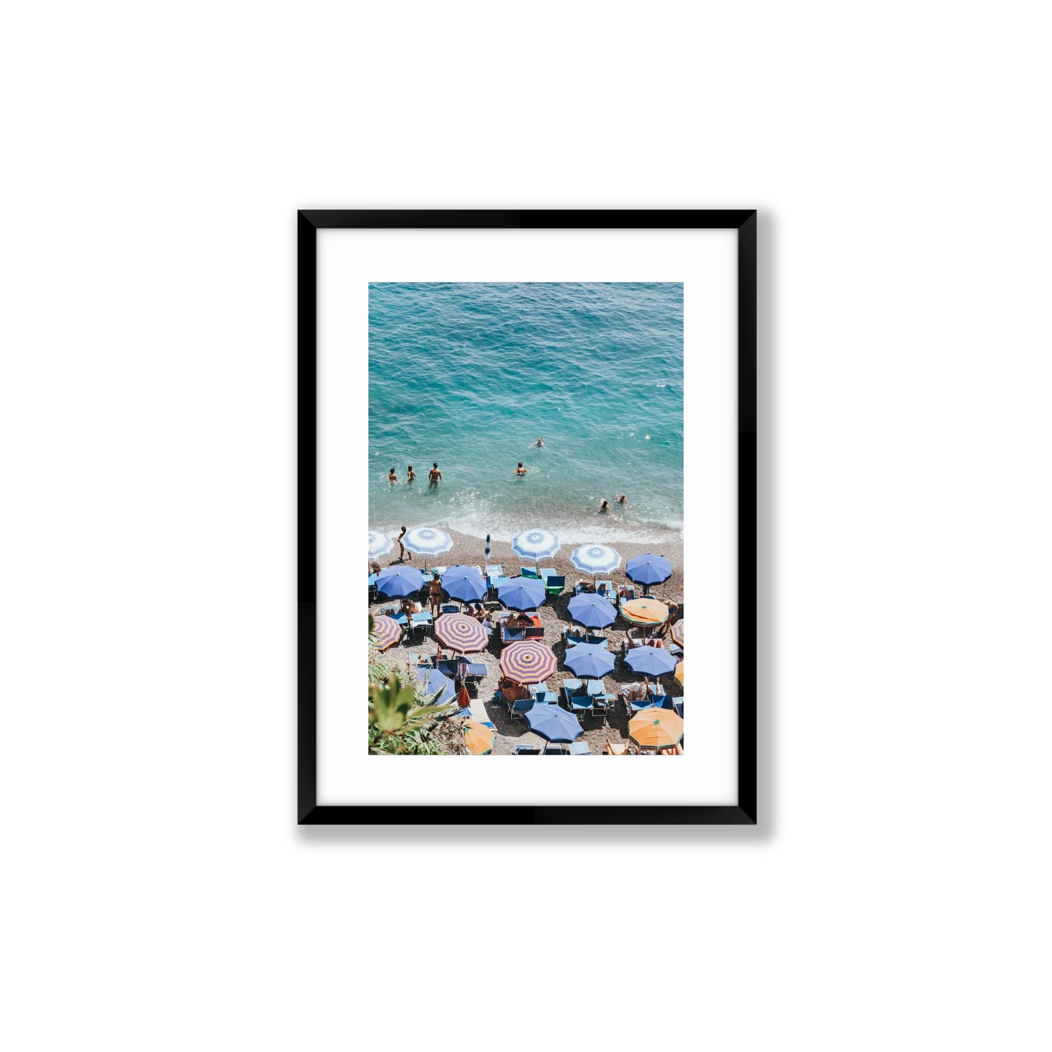 Paradise Beach fine art print, Positano, Italy, Medium, Black Frame · Matboard, Fine Art Print