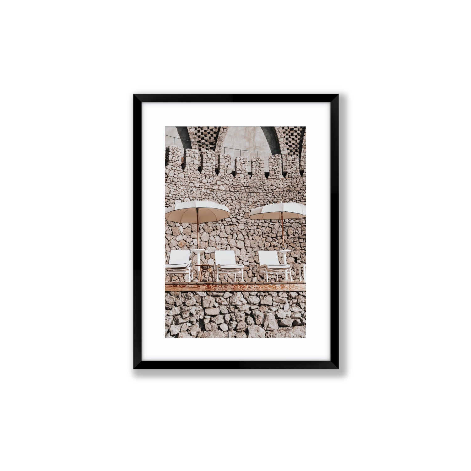 Pietra Amalfitana fine art print, Amalfi, Italy, luxury escapes artwork, Medium, Black Frame · Matboard, Fine Art Print