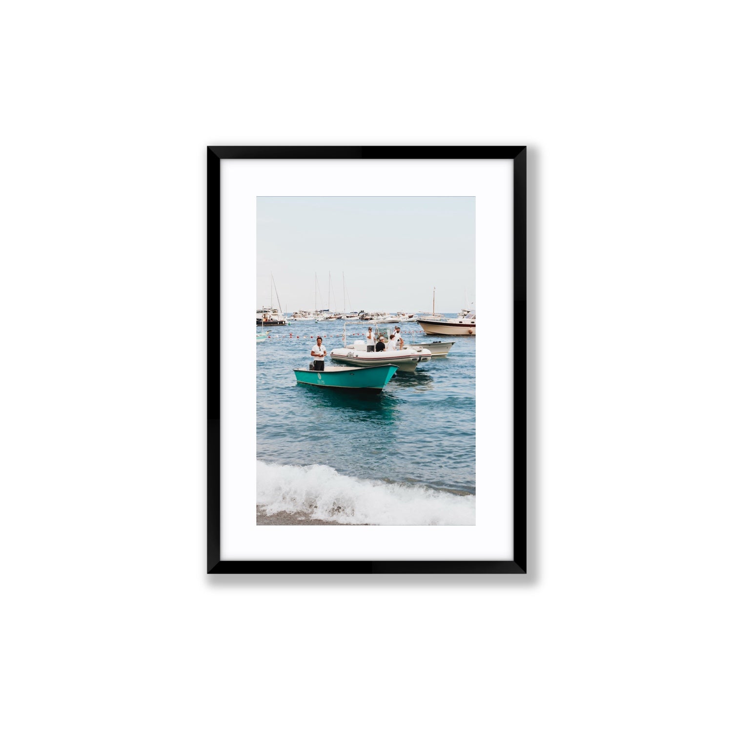 Twilight Tenders Positano wall art Medium fine art print in black frame with matboard