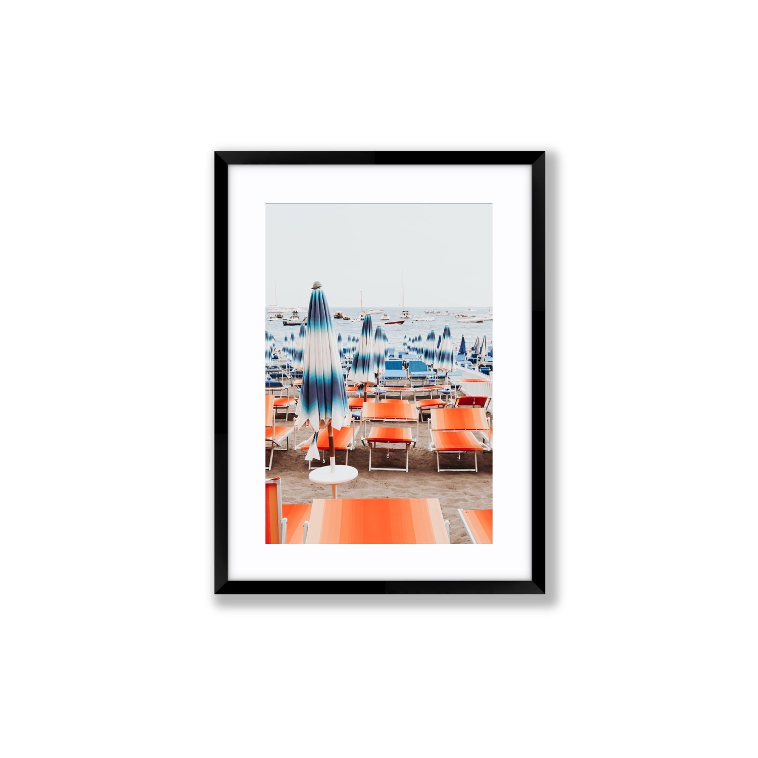 Orange Crush fine art print, Positano, Italy, Medium, Black Frame · Matboard, Fine Art Print