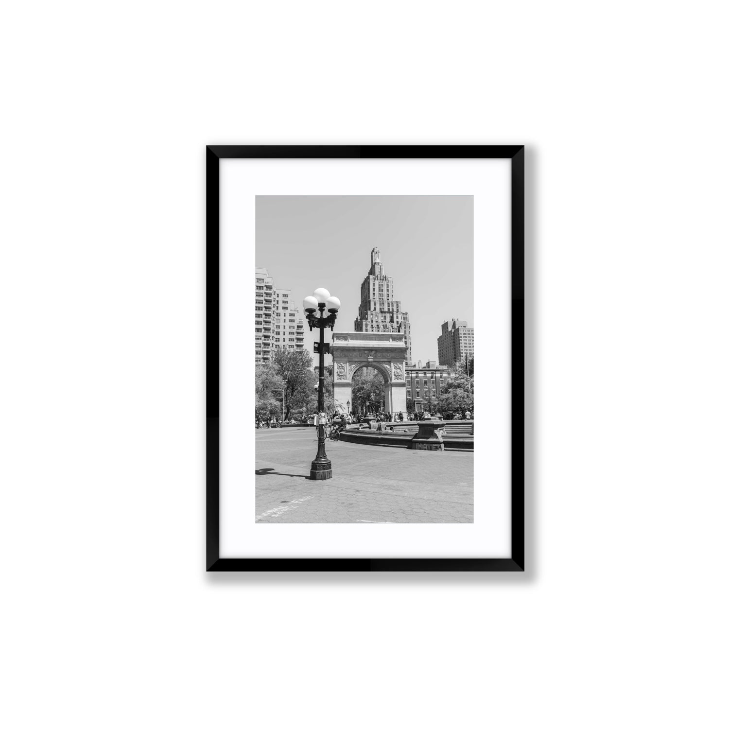 Pole Position New York NYC Black & White wall art Medium fine art print in black frame with matboard