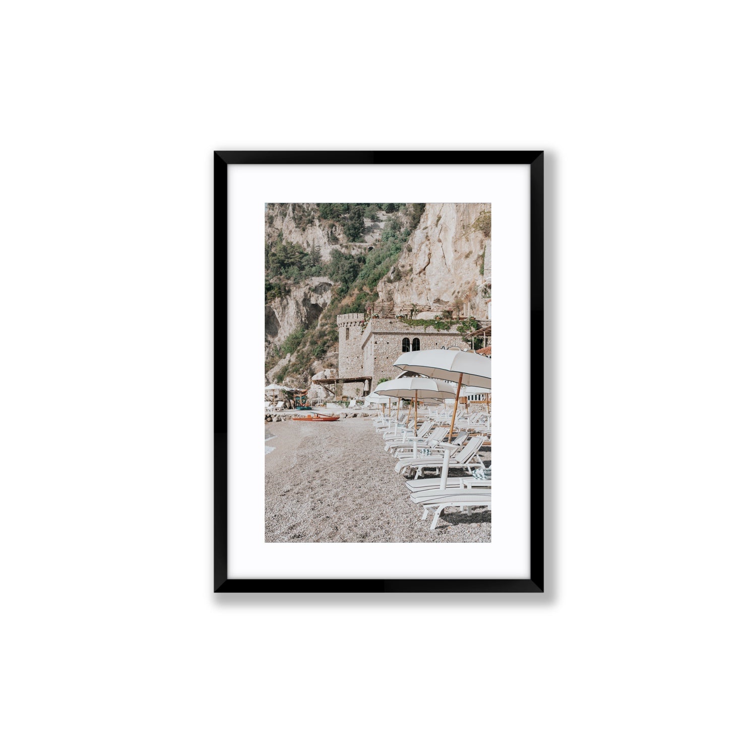 La Villeggiatura fine art print, Amalfi, Italy, luxury escapes artwork, Medium, Black Frame · Matboard, Fine Art Print