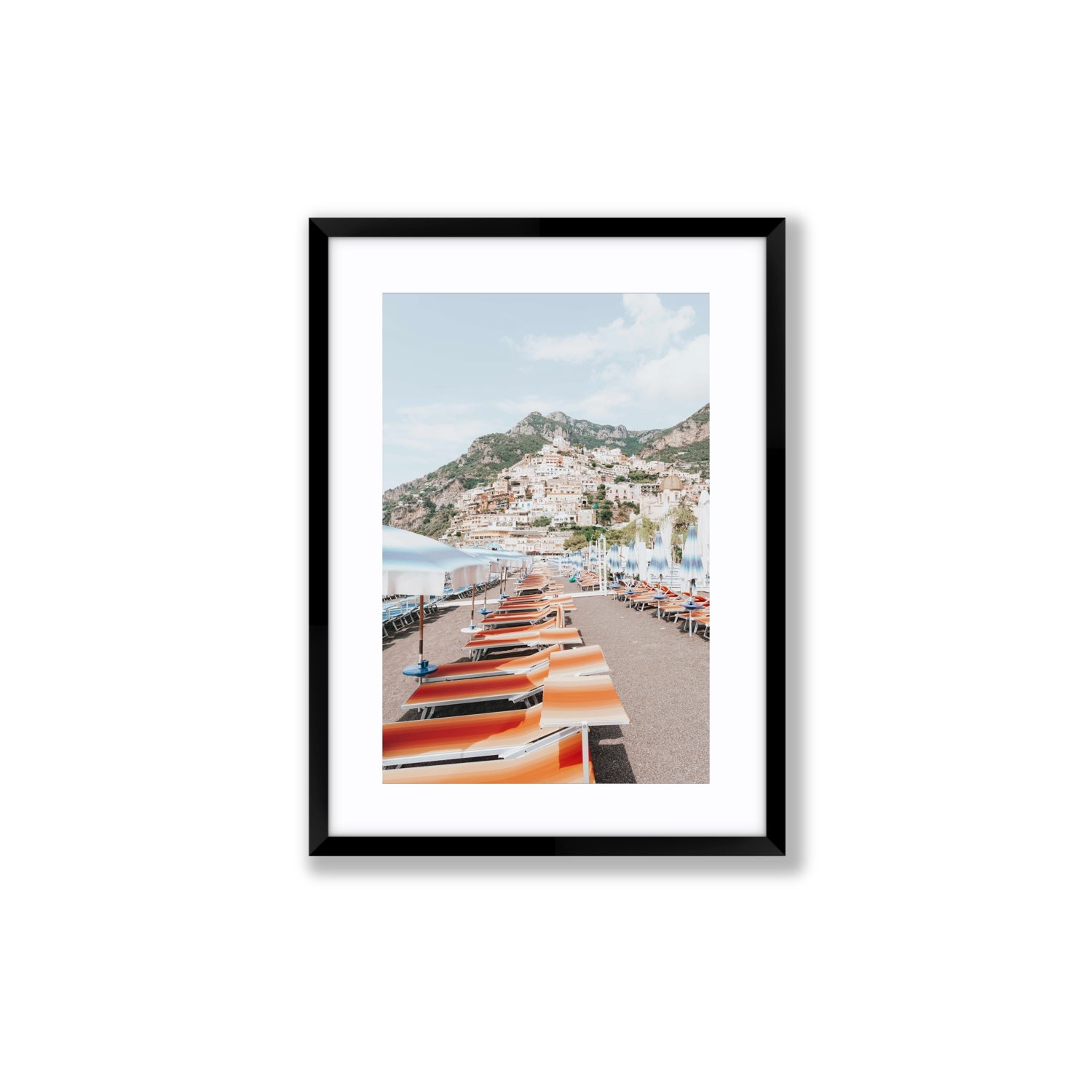 A Symphony of Colours fine art print, Positano, Italy, Medium, Black Frame · Matboard, Fine Art Print
