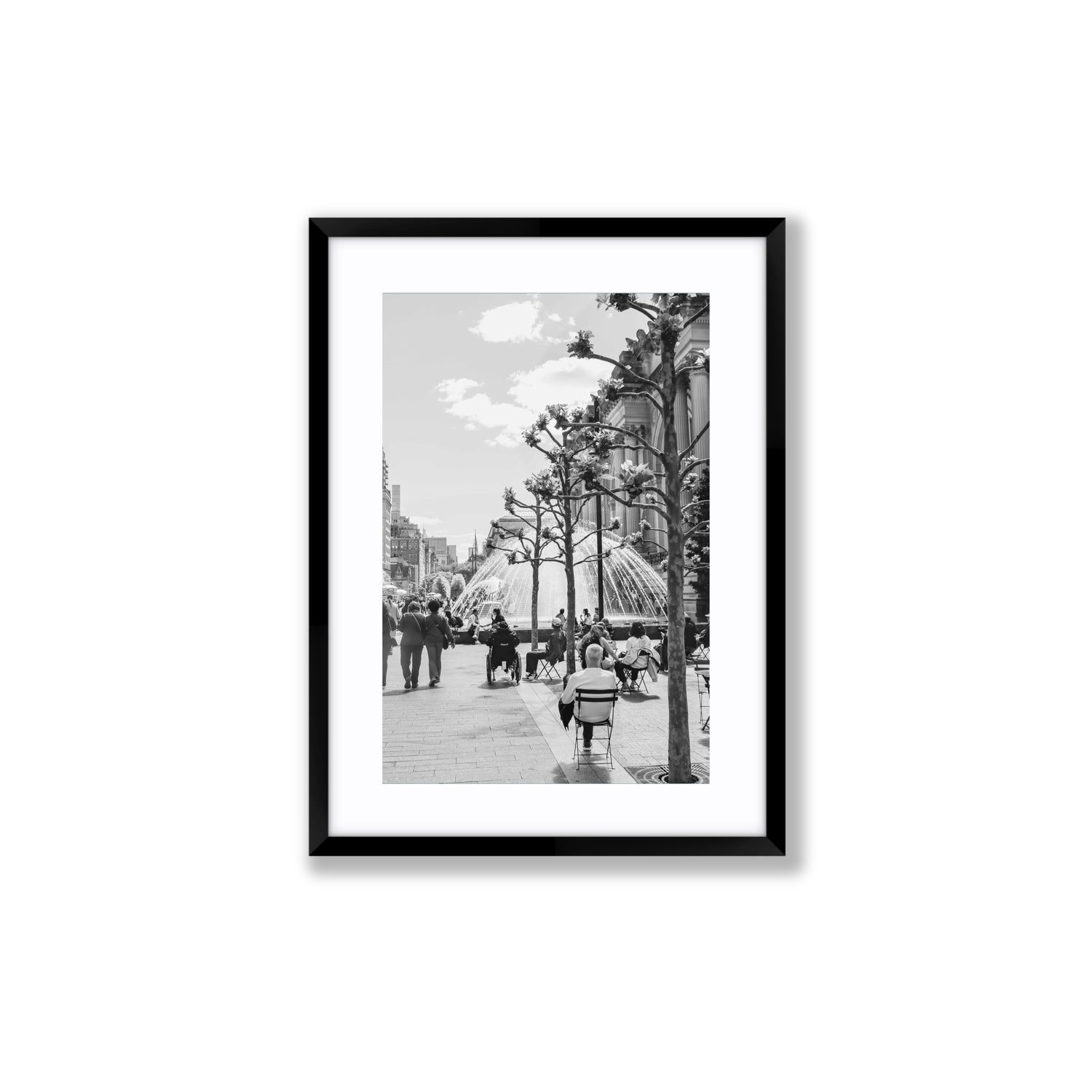 Luminary Noir New York NYC Black & White wall art Medium fine art print in black frame with matboard