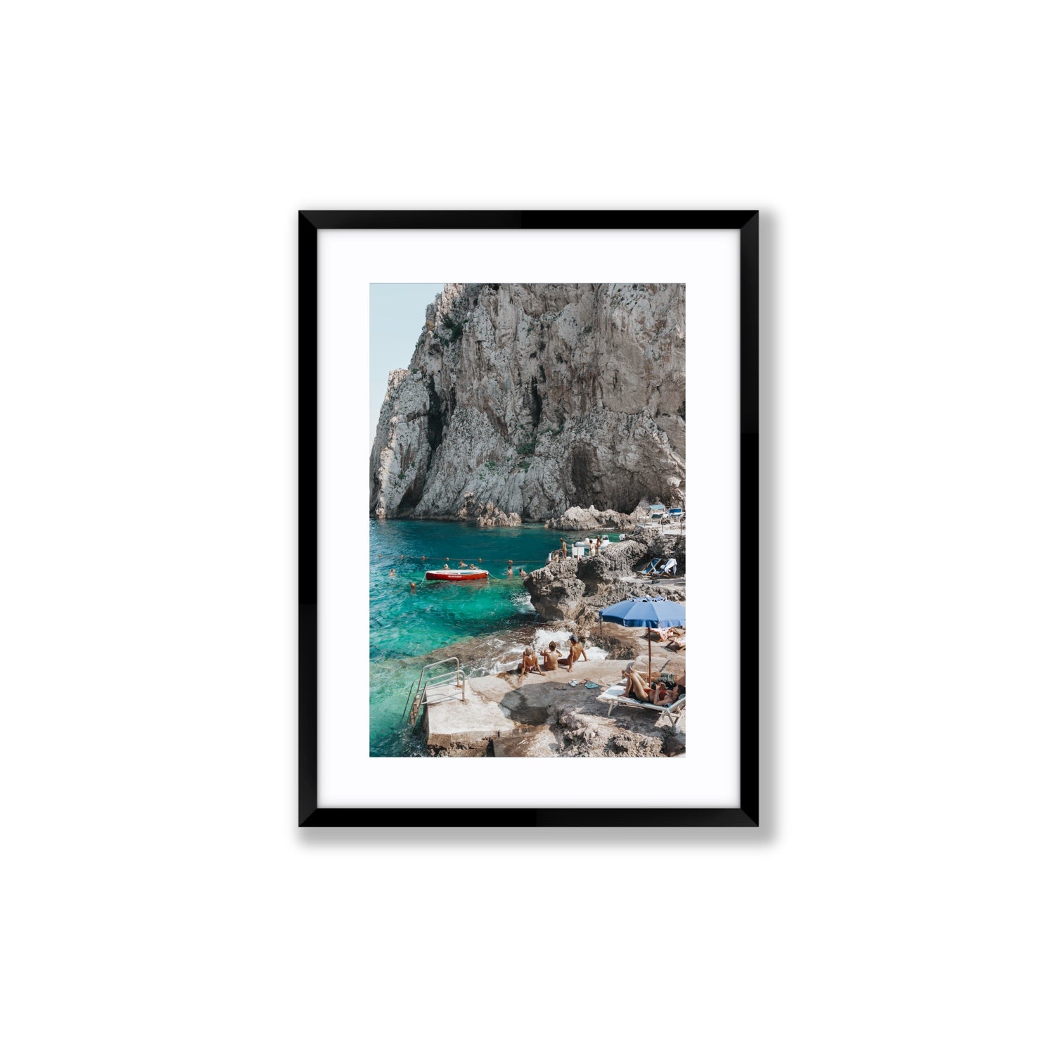 Tranquility fine art print, Capri, Italy, Medium, Black Frame · Matboard, Fine Art Print