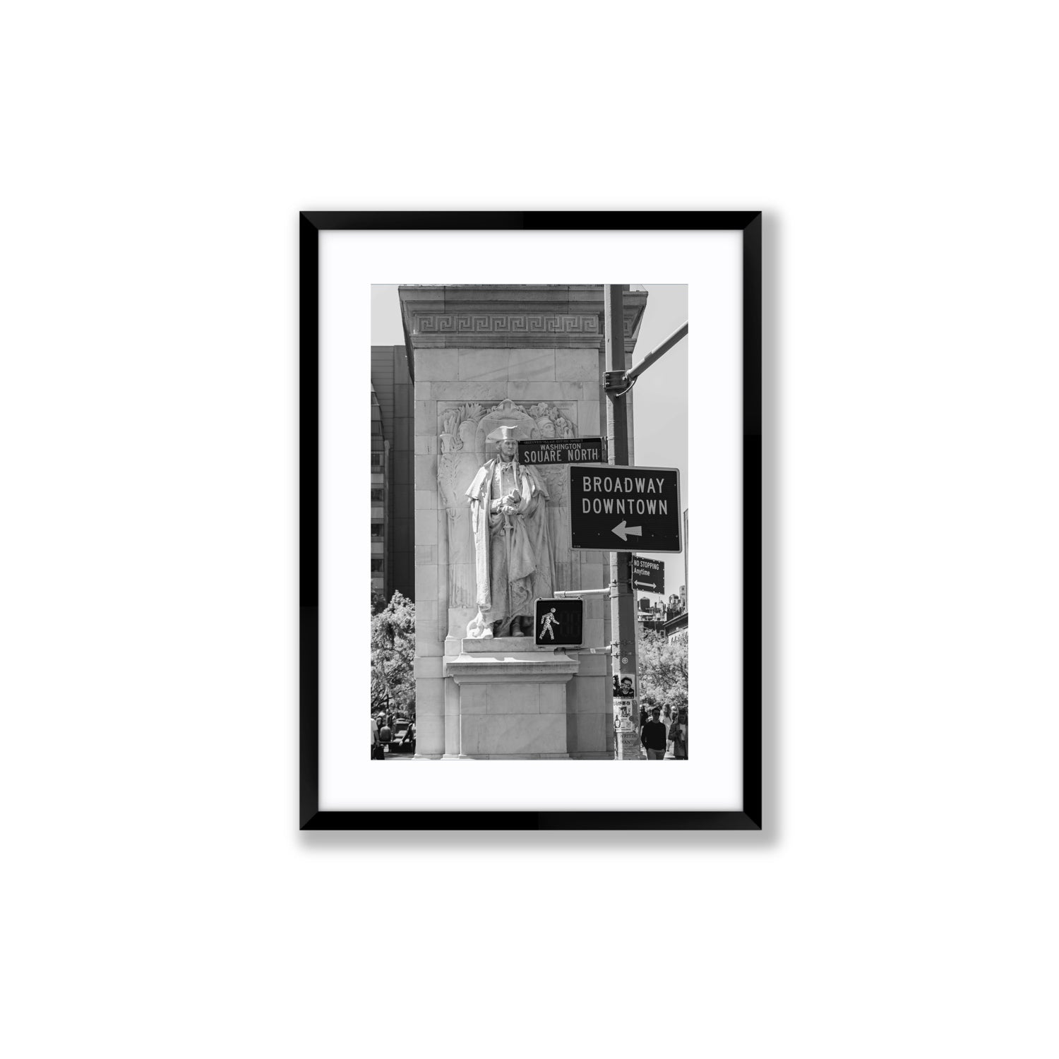 Silent Sentinels New York NYC Black & White wall art Medium fine art print in black frame with matboard