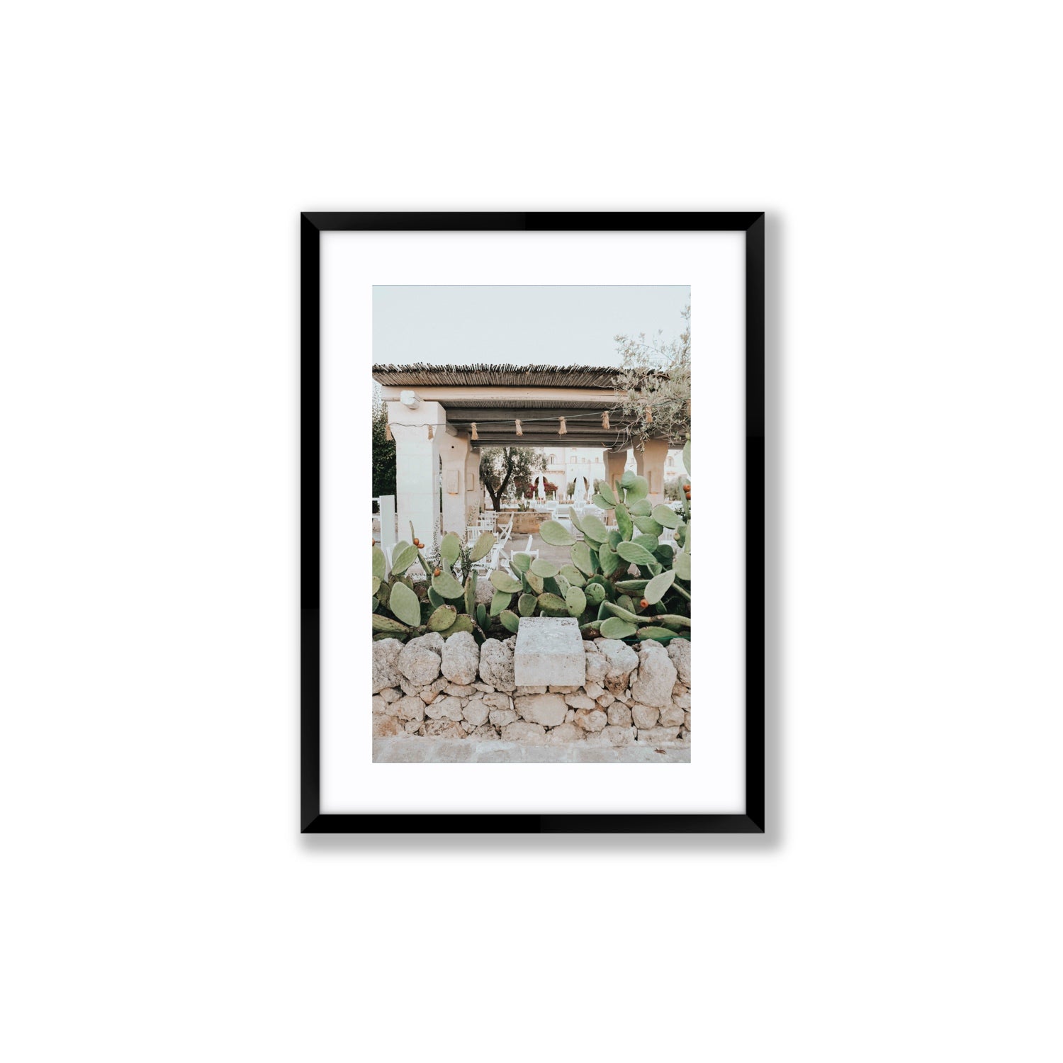 Puglia Flora Puglia Borgo Egnazia Mediterranean wall art Medium fine art print in black frame with matboard