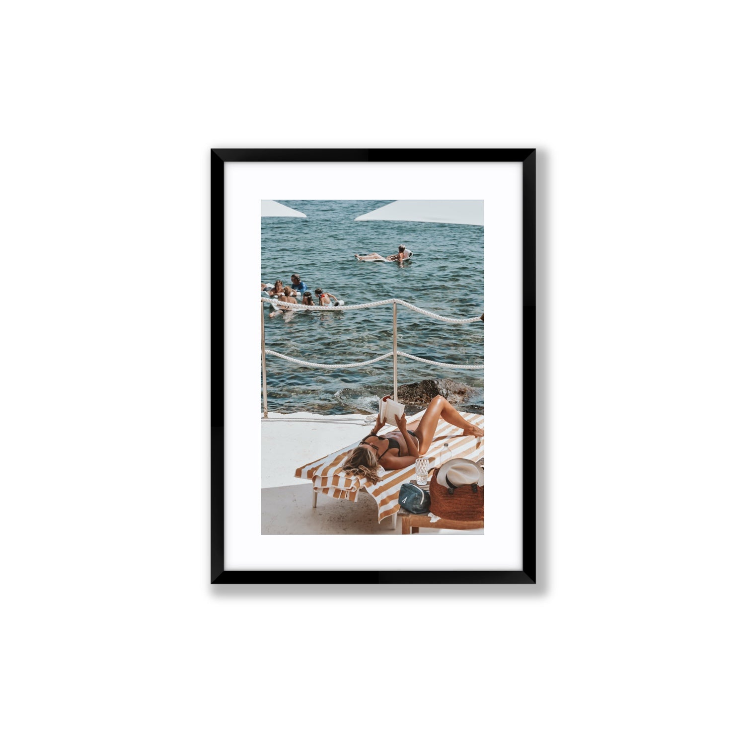 Cloud Nine Tuscany Italian decor wall art Medium fine art print in black frame with matboard
