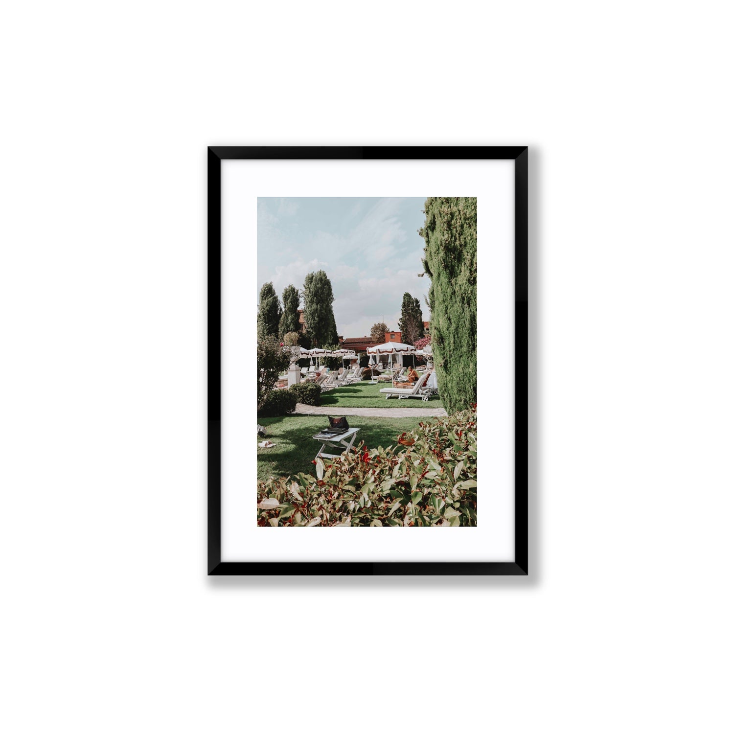 Private Serenity Venice Italian wall art Medium fine art print in black frame with matboard