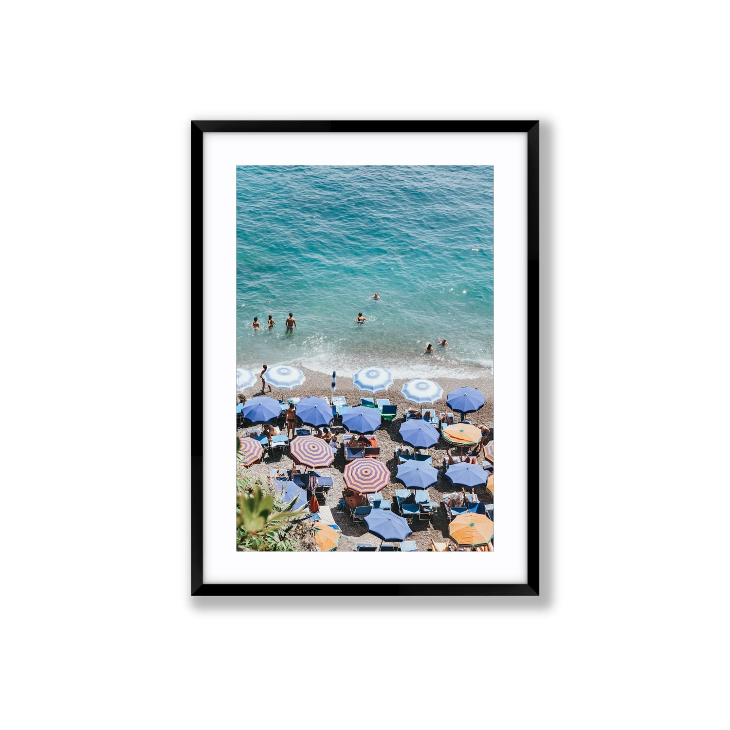 Paradise Beach fine art print, Positano, Italy, Large, Black Frame · Matboard, Fine Art Print