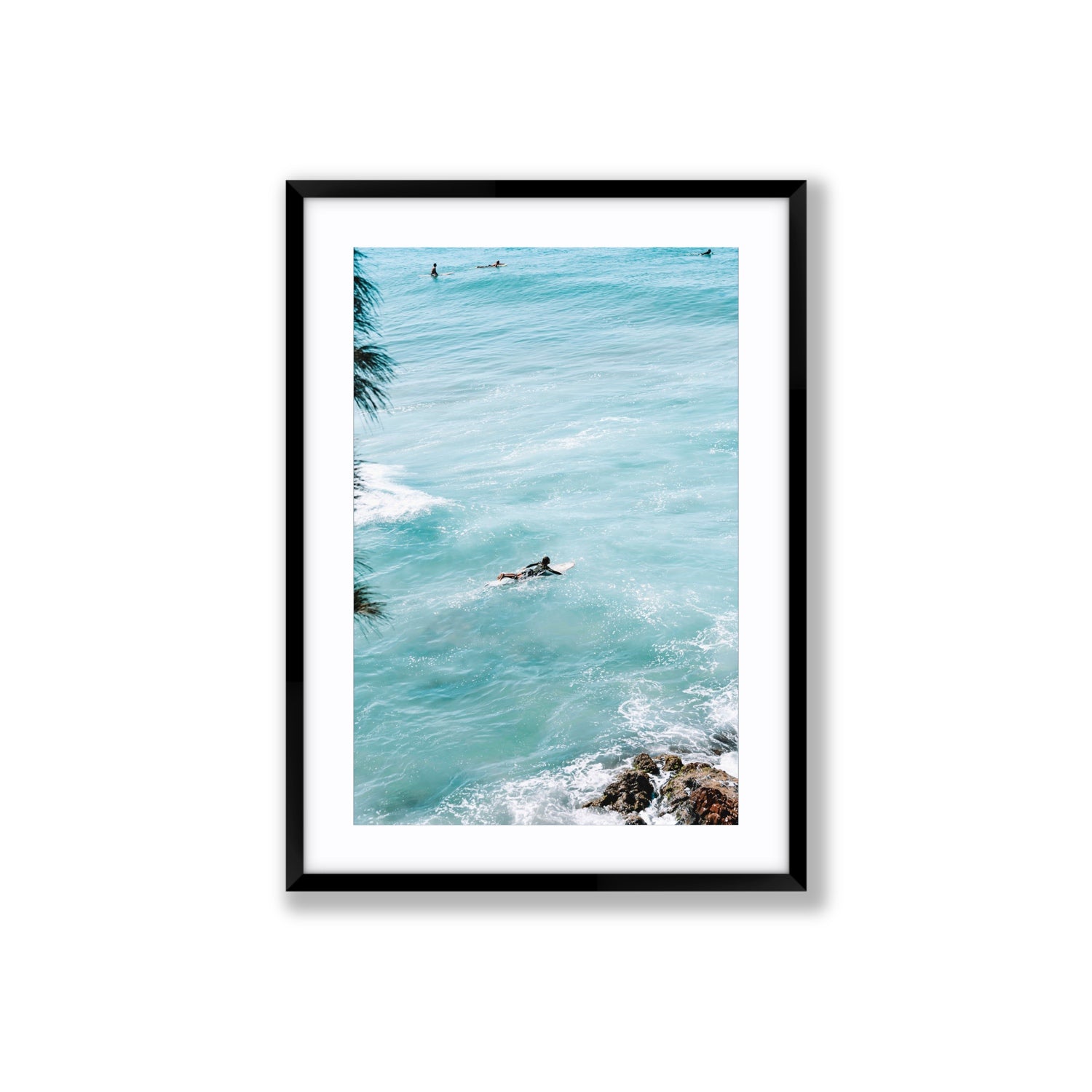 Blue Crush fine art print, Byron Bay, Australia, Large, Black Frame · Matboard, Fine Art Print
