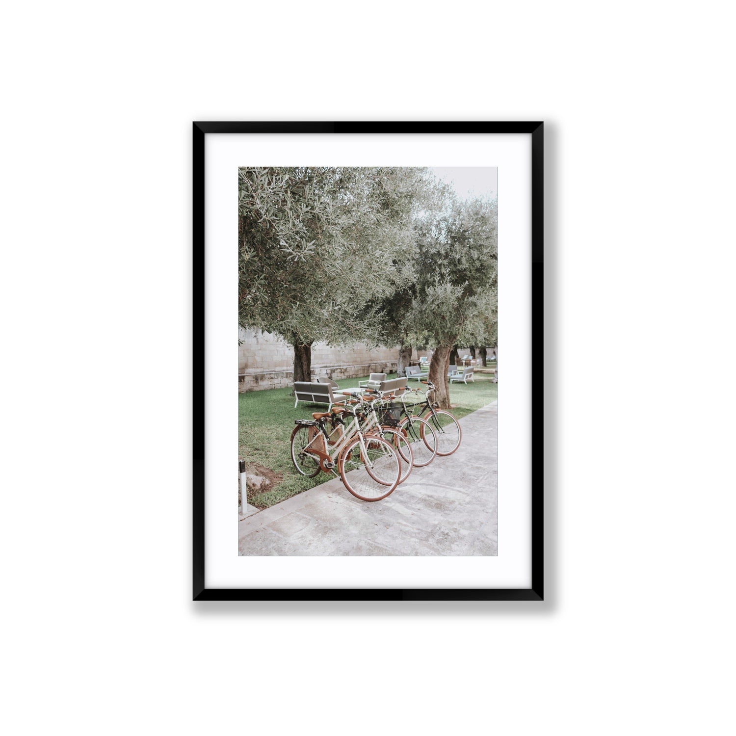 Classic Cruisers Puglia wall art Large fine art print in black frame with matboard