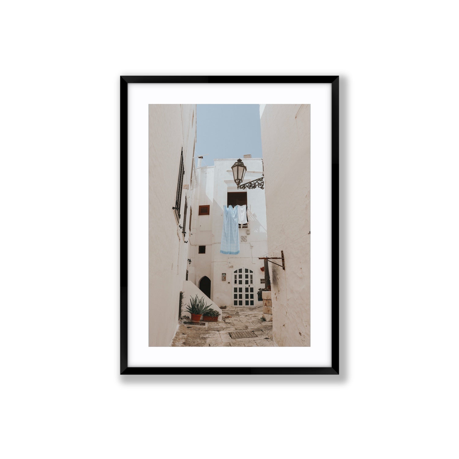 Laundry Day fine art print, Puglia, Italy, Large, Black Frame · Matboard, Fine Art Print