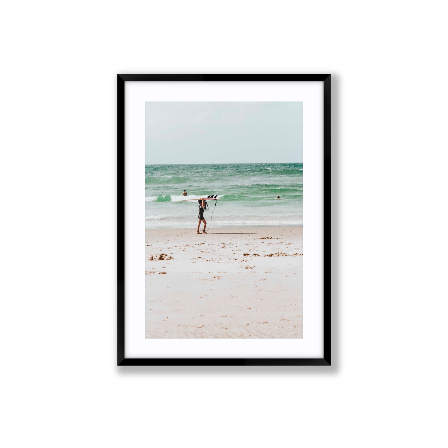 Grommet Byron Bay Surf coastal wall art Large fine art print in black frame with matboard