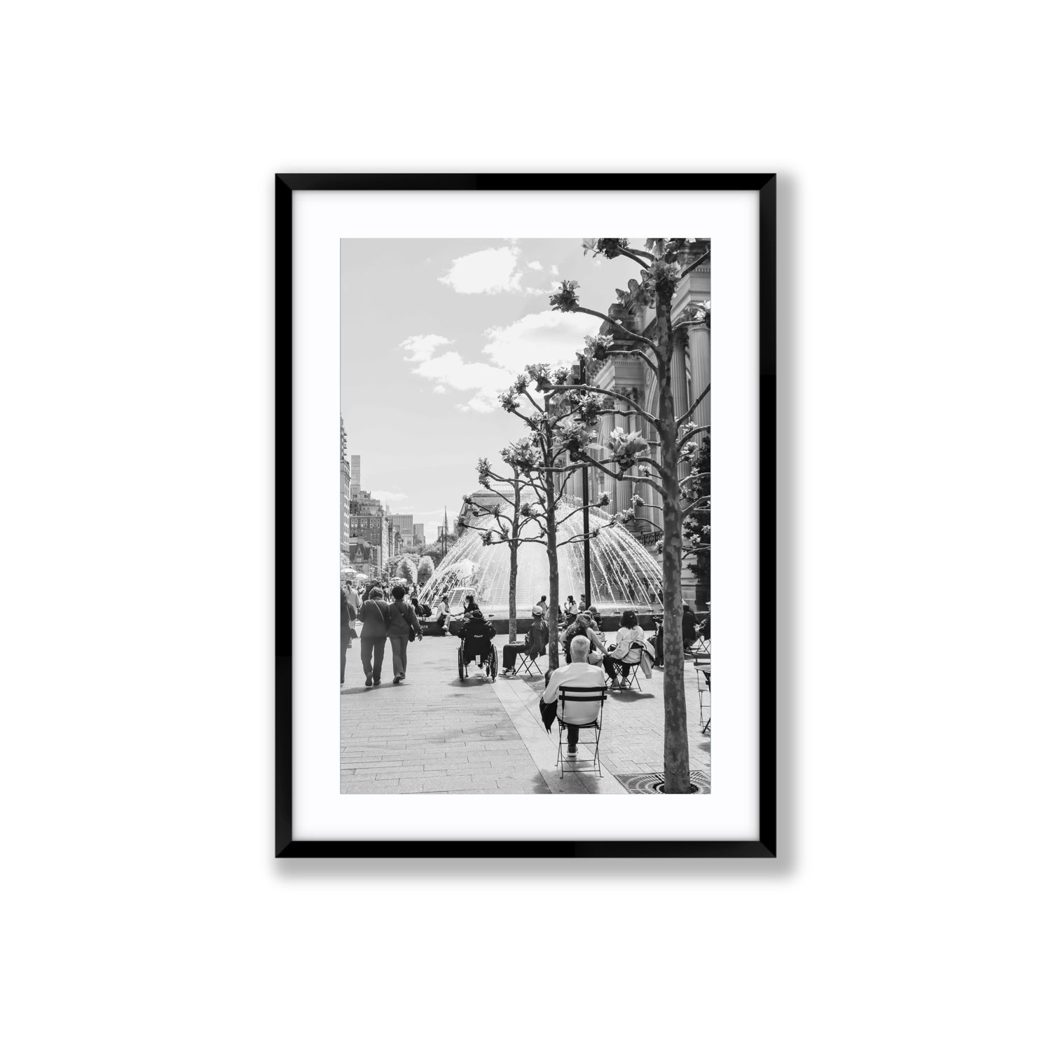 Luminary Noir New York NYC Black & White wall art Large fine art print in black frame with matboard