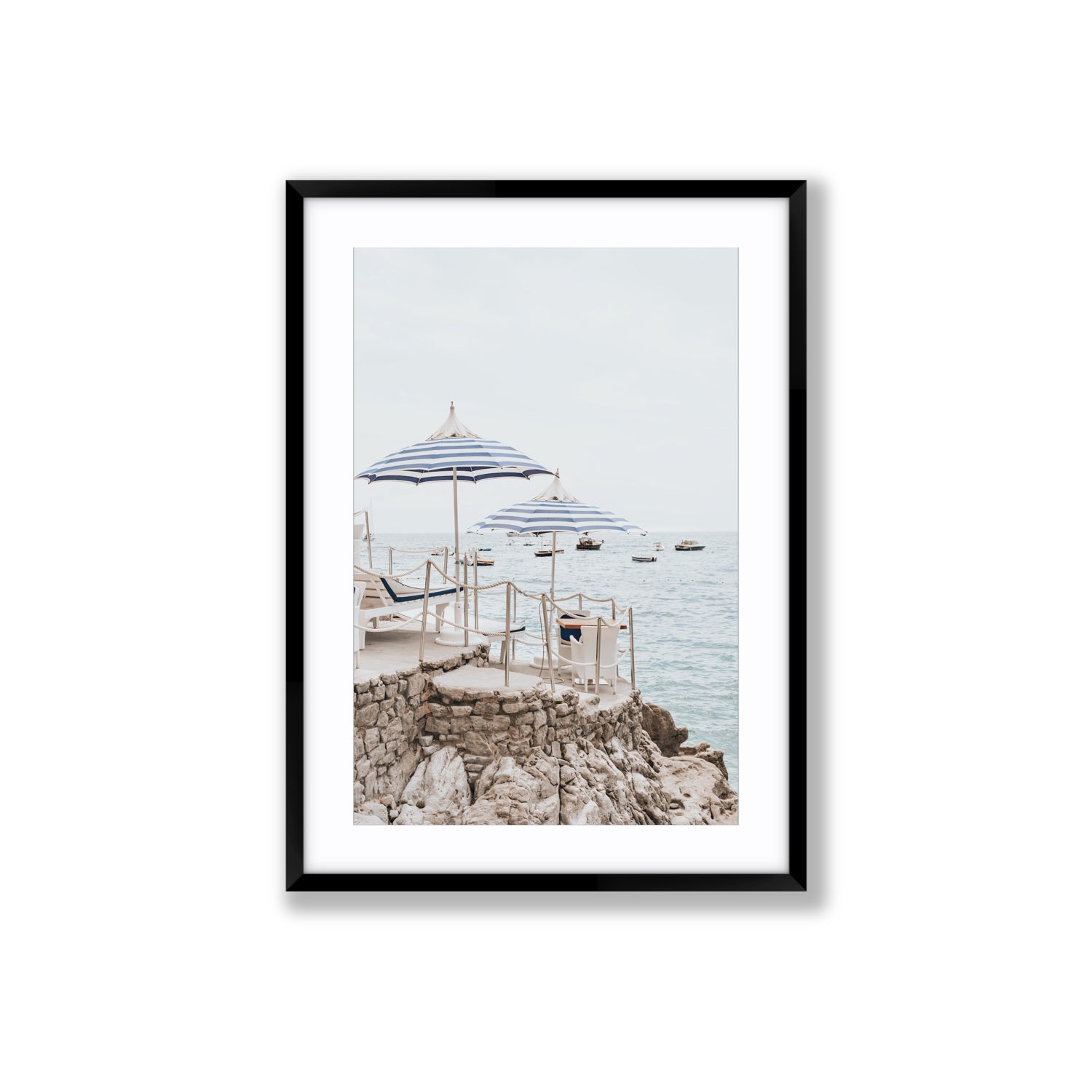 La Scogliera fine art print, Positano, Italy, Large, Black Frame · Matboard, Fine Art Print