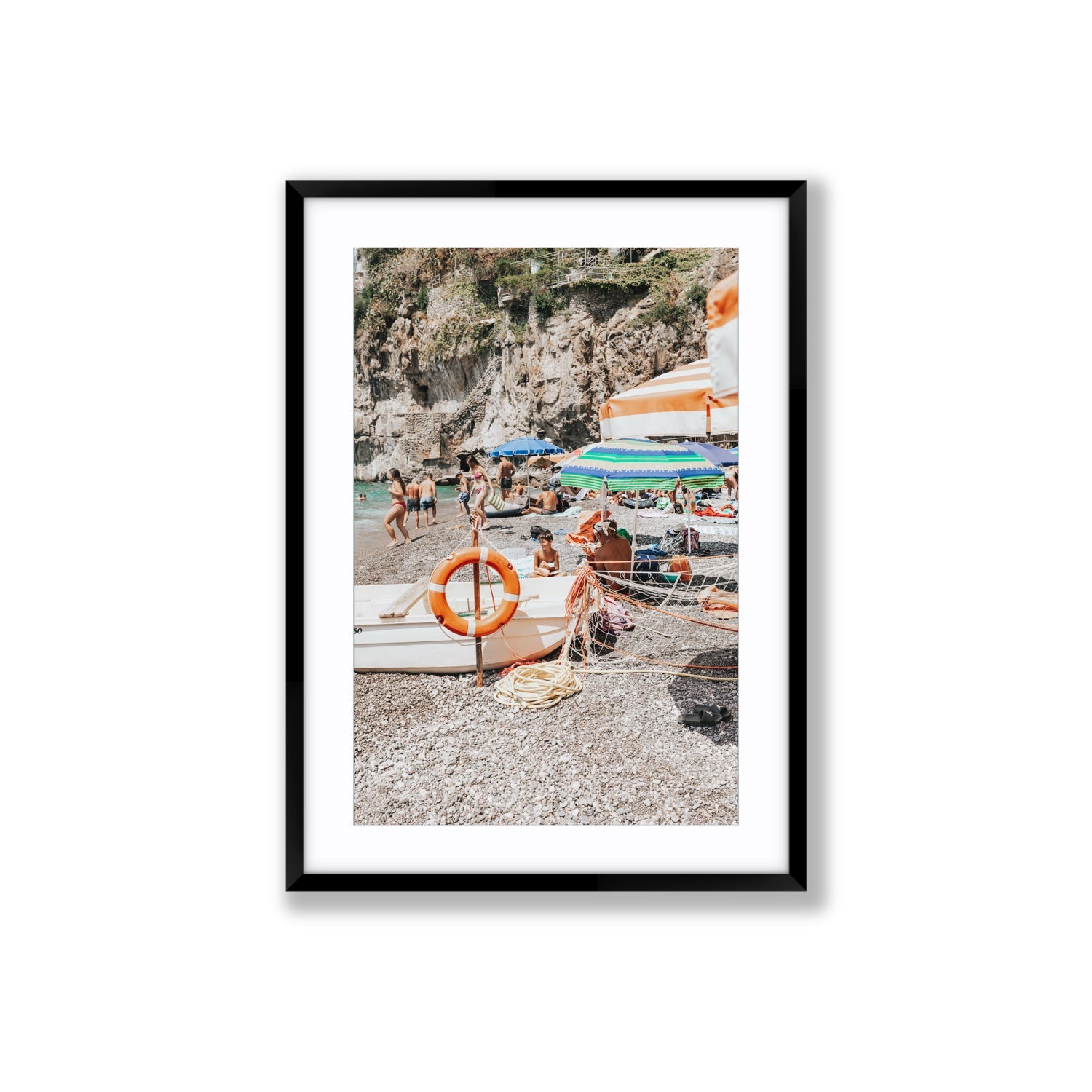Il Ragazzo fine art print, Positano, Italy, Large, Black Frame · Matboard, Fine Art Print