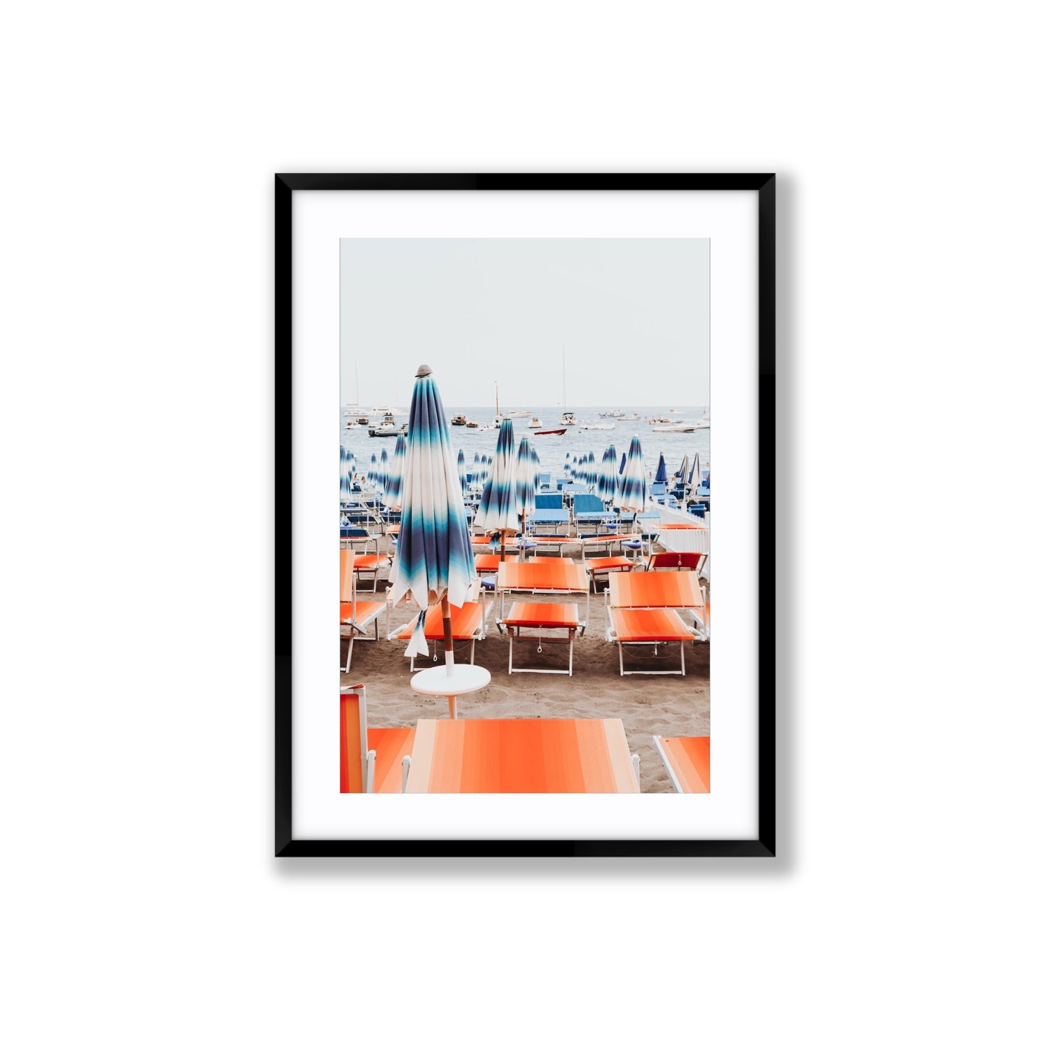 Orange Crush fine art print, Positano, Italy, Large, Black Frame · Matboard, Fine Art Print