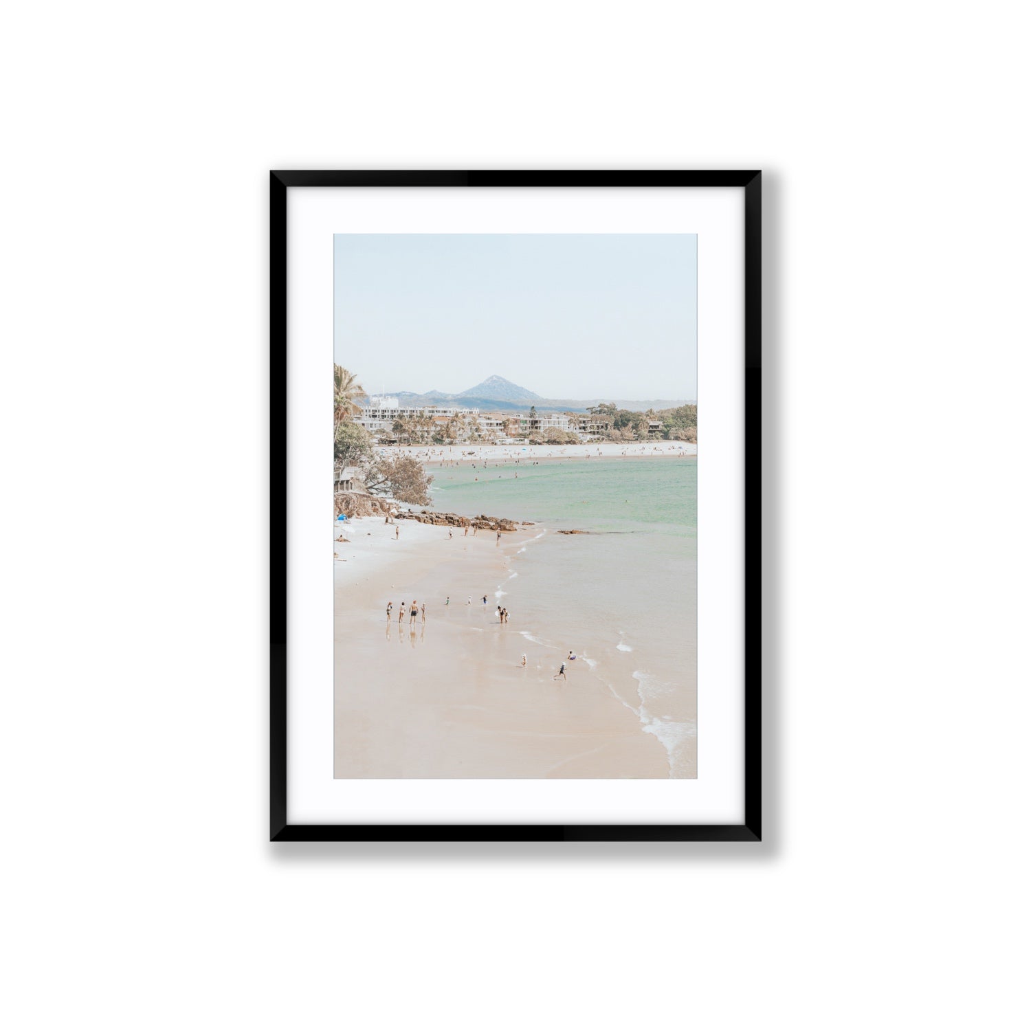 Little Cove Shallows fine art print, Noosa, Australia, coastal scenes artwork, Large, Black Frame · Matboard, Fine Art Print