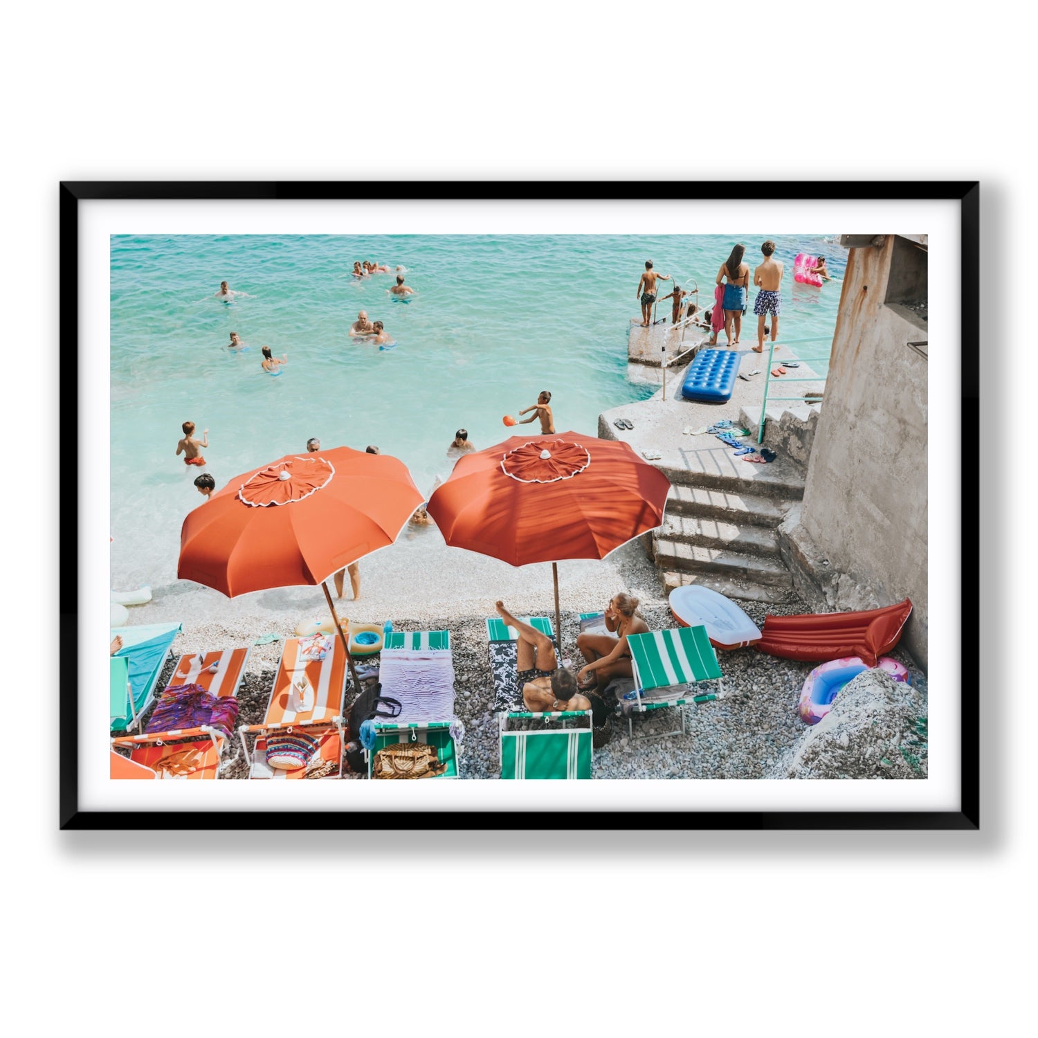 Water Wonderland fine art print, Capri, Italy, Statement, Black Frame · Matboard, Fine Art Print